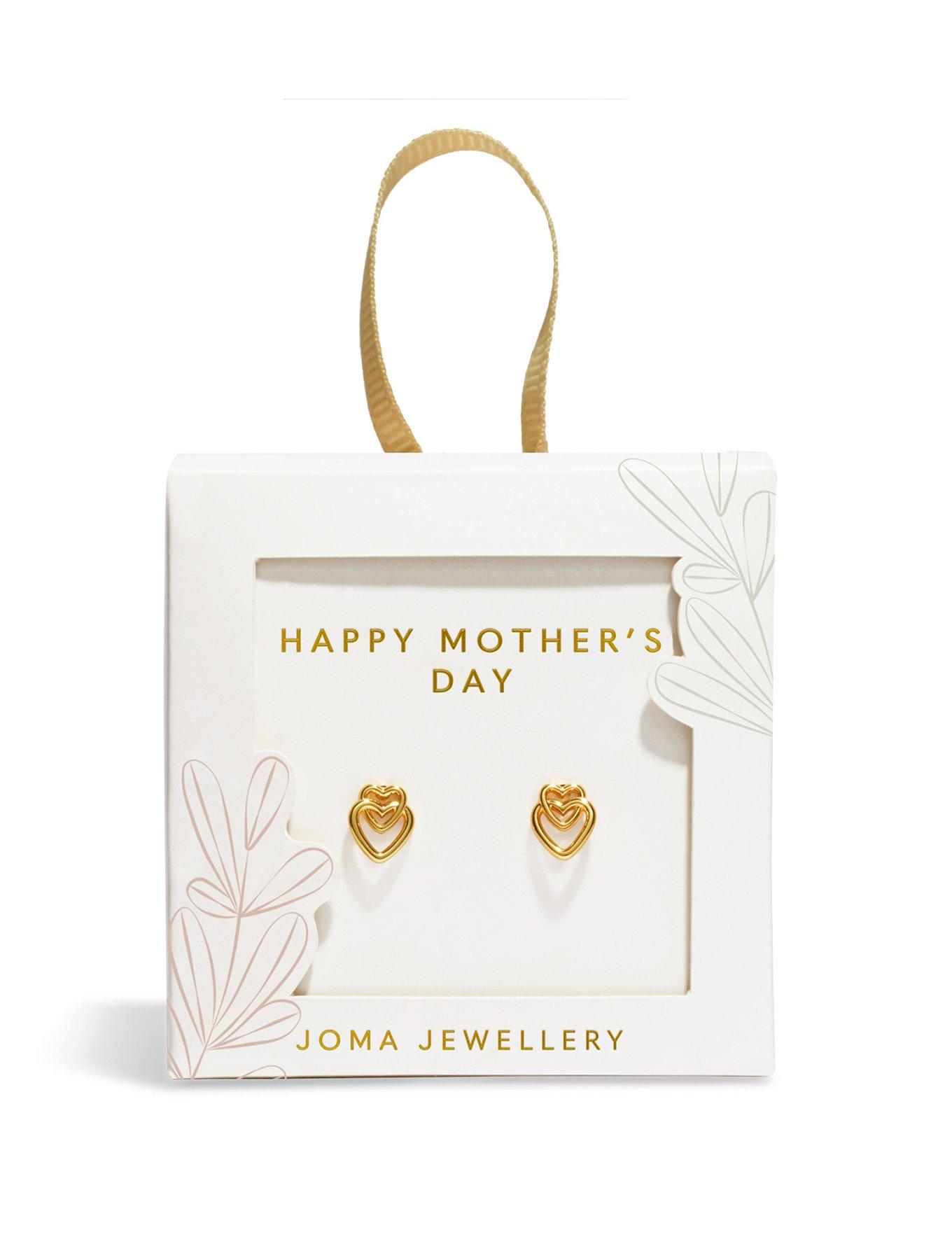 Joma Jewellery MOTHER'S DAY EARRING BOX , HAPPY MOTHER'S DAY , Gold Plated , Stud Earrings
