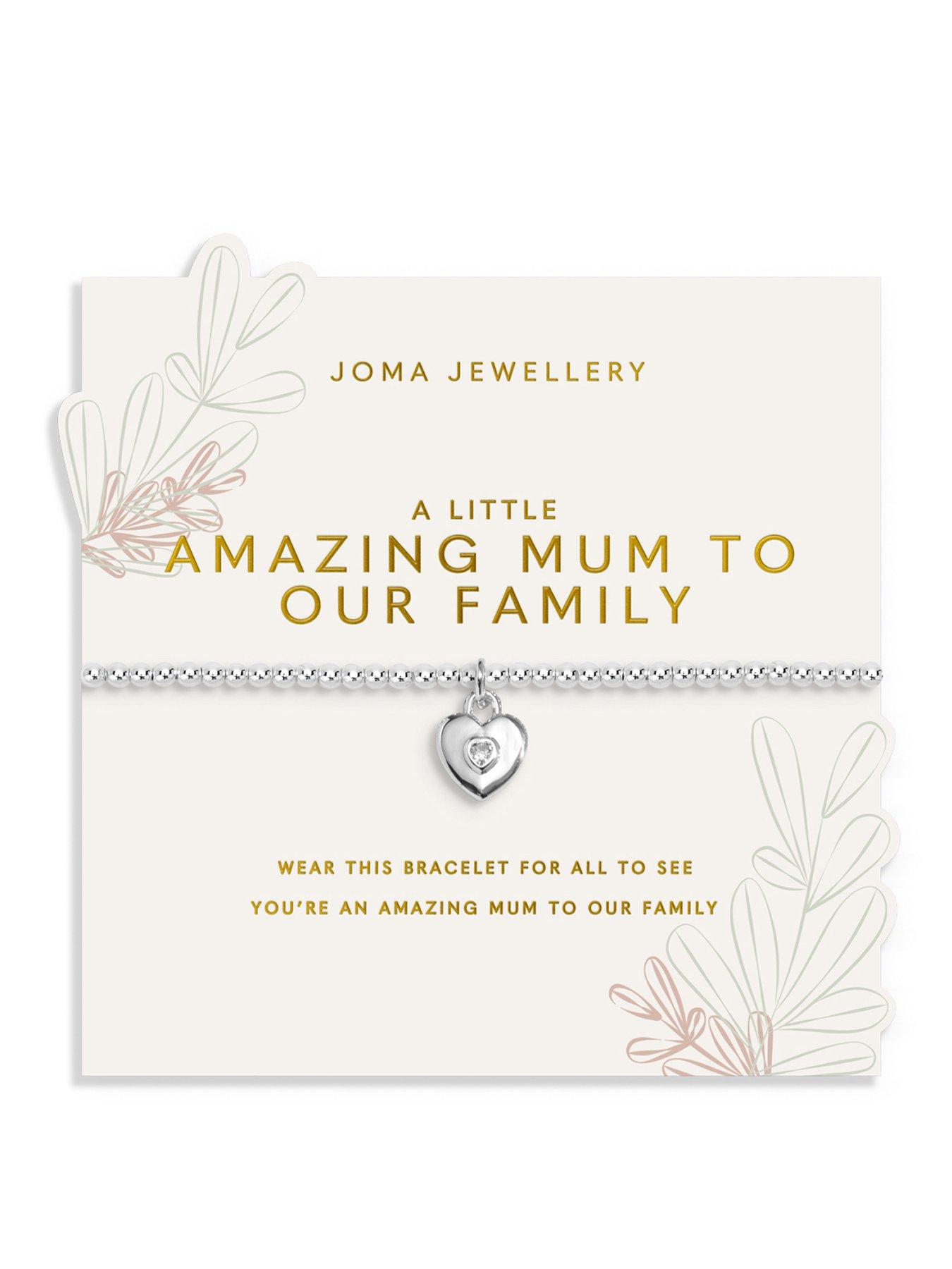 Joma Jewellery MOTHER'S DAY A LITTLE , AMAZING MUM TO OUR FAMILY , Silver Plated , Bracelet , 17.5cm stretch
