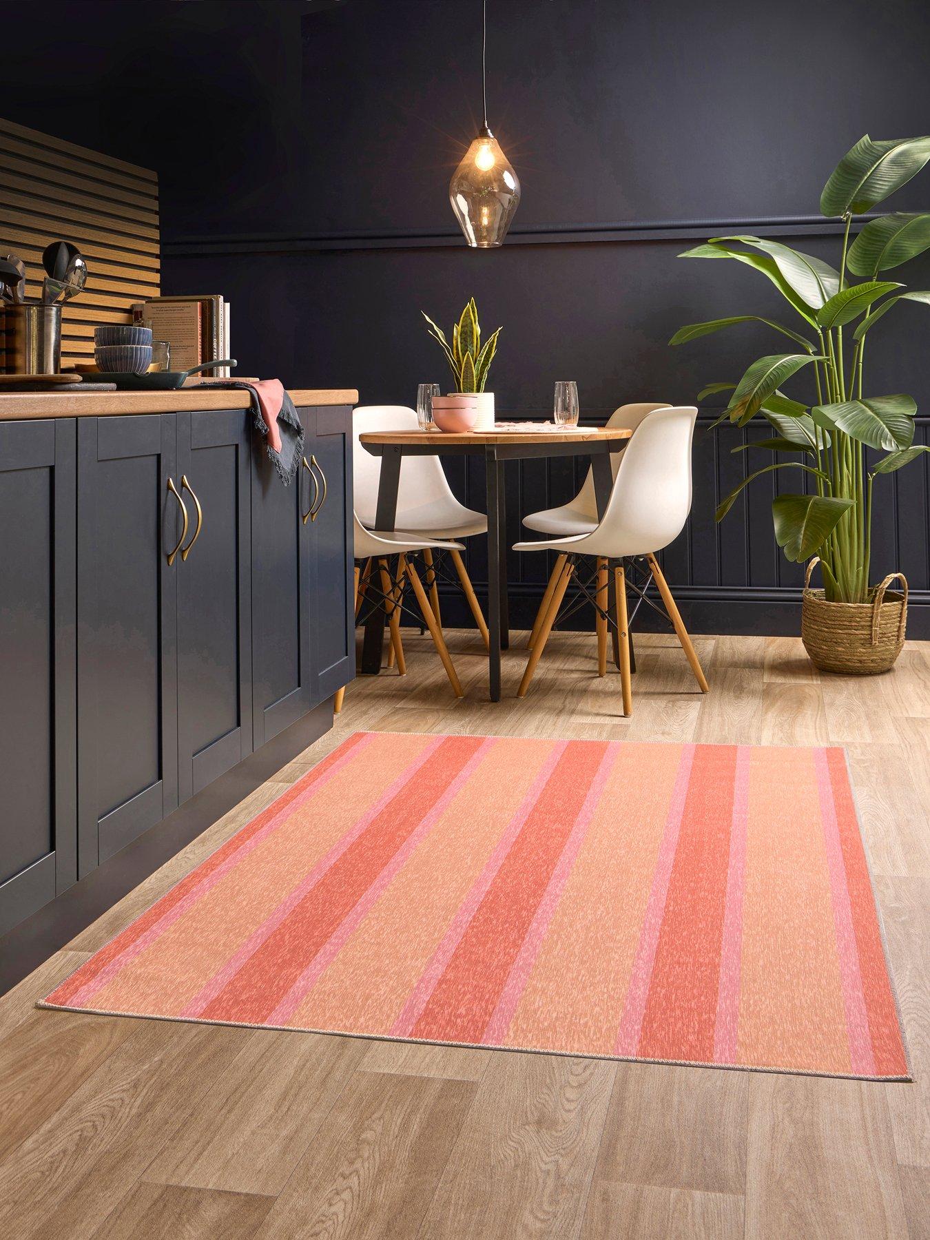The Very Collection Sorbet Washable Stripe Rug