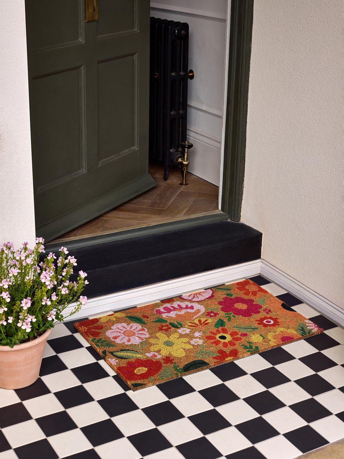 The Very Collection Bright Blooms Coir Doormat 45X75Cm