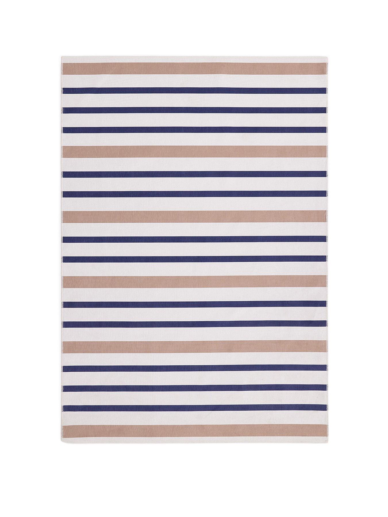 Image 2 of 6 of Very Home Coastal Washable Stripe Rug 120x170cm
