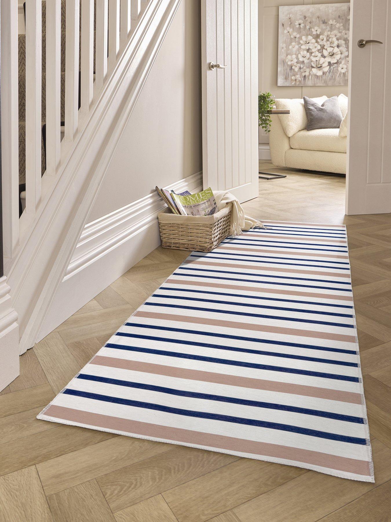 The Very Collection Coastal Washable Stripe Runner 67X200Cm