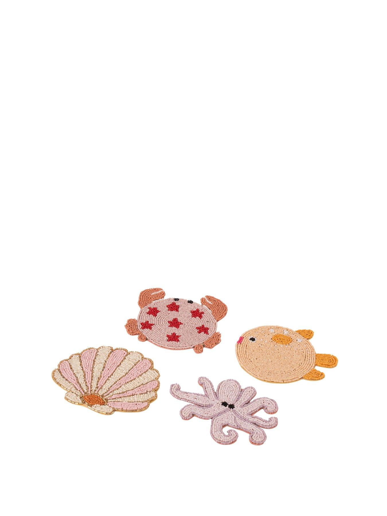 Yvonne Ellen So4 Beaded Animal Coasters