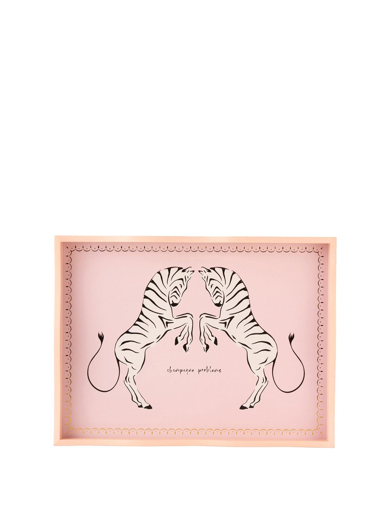 Image 1 of 2 of Yvonne Ellen Rectangular Tray Zebra