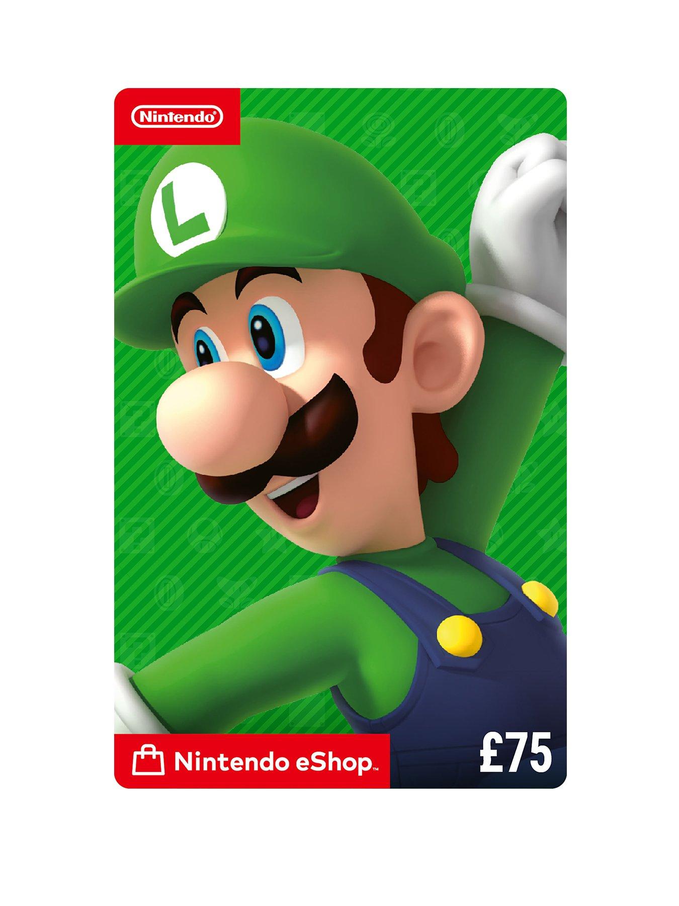 Nintendo Eshop £75 Digital Gift Card (Digital Download)