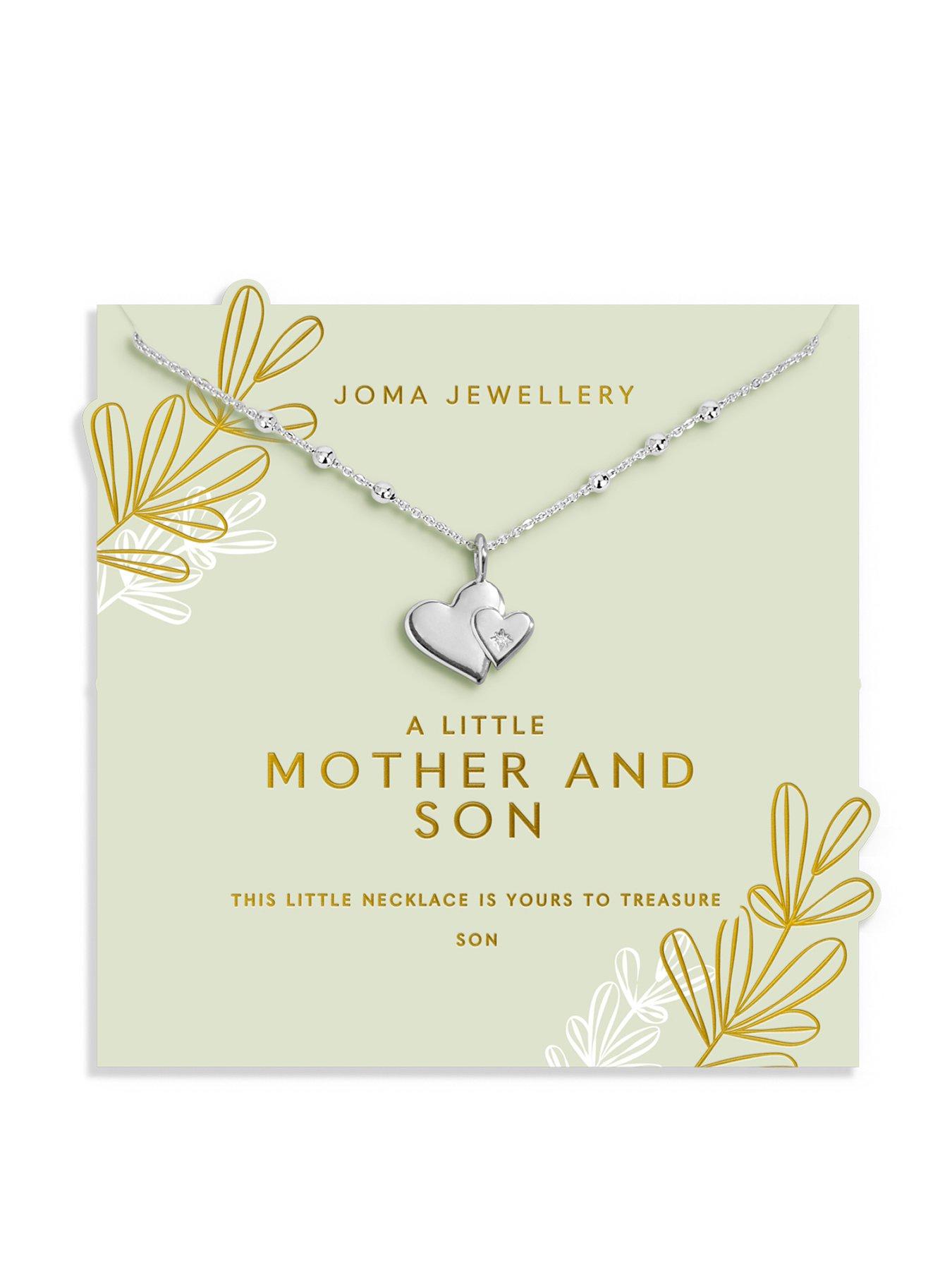 Joma Jewellery MOTHER'S DAY NECKLACE A LITTLE , MOTHER AND SON , Silver Plated , Necklace , 46cm + 5cm extender
