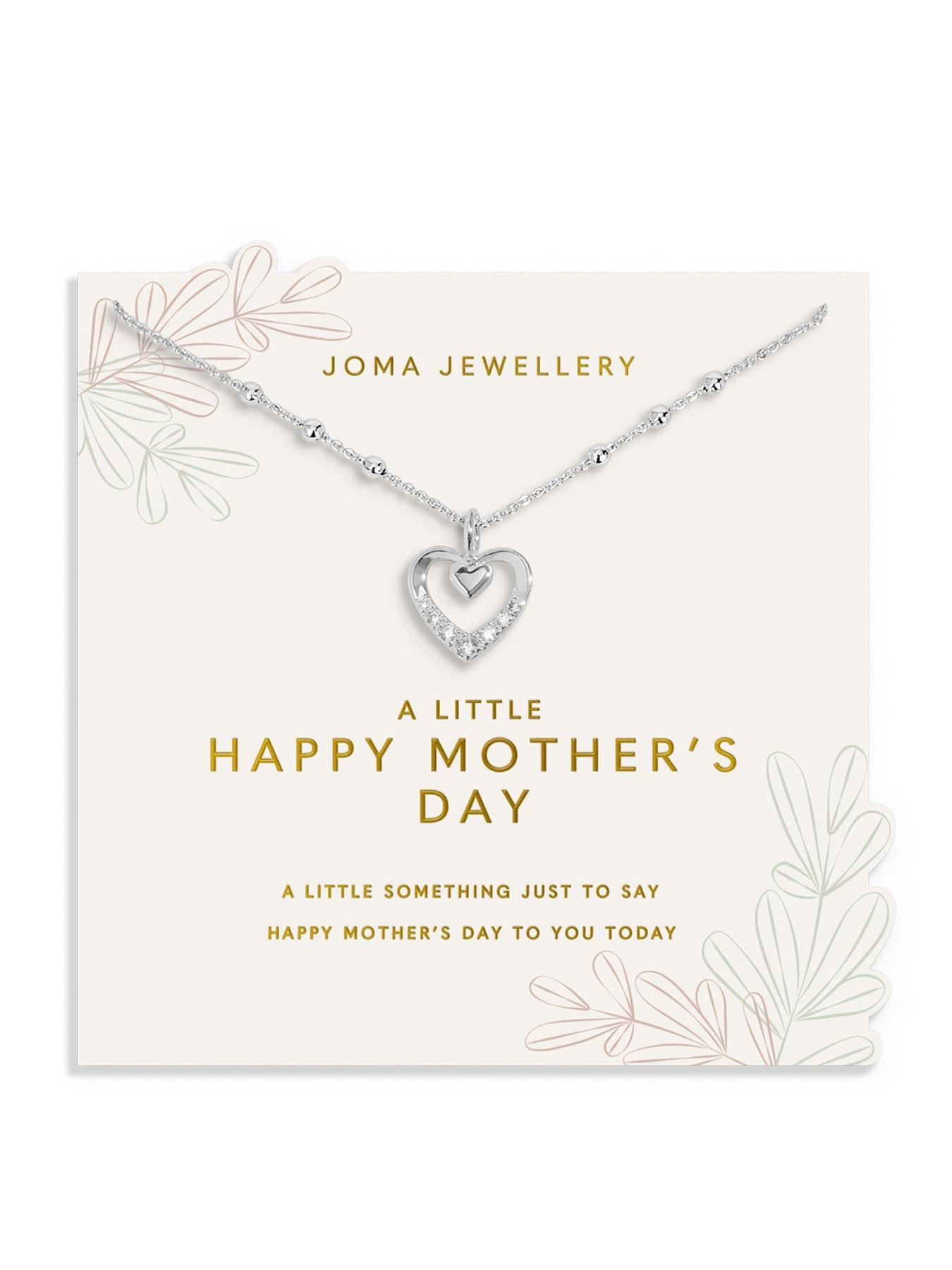 Katie Loxton MOTHER'S DAY NECKLACE A LITTLE , HAPPY MOTHER'S DAY , Silver Plated , Necklace , 46cm + 5cm extender