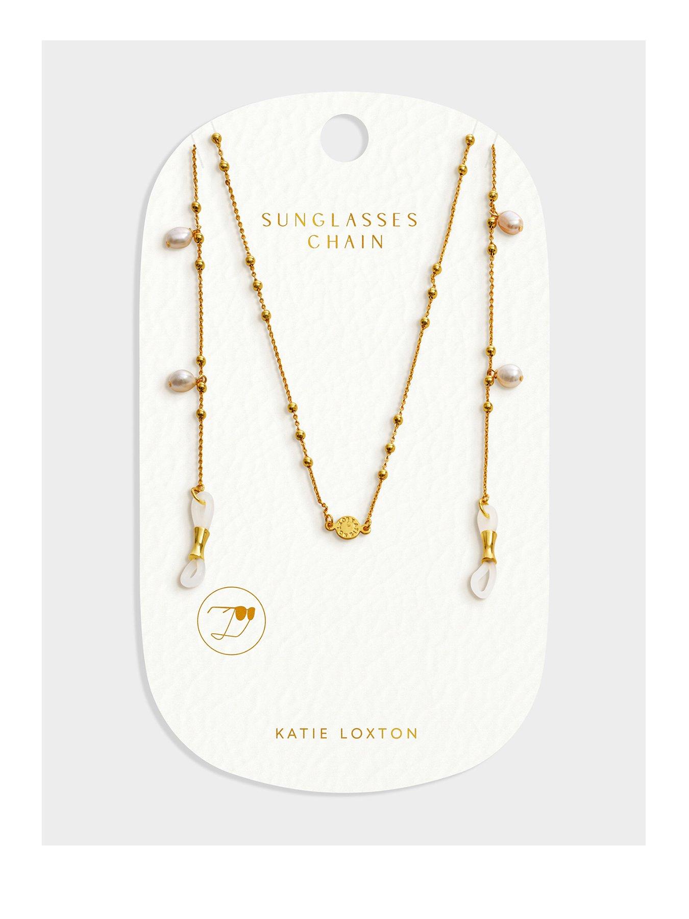 Katie Loxton SOL 65cm Gold Coated Pearl Sunglasses Chain
