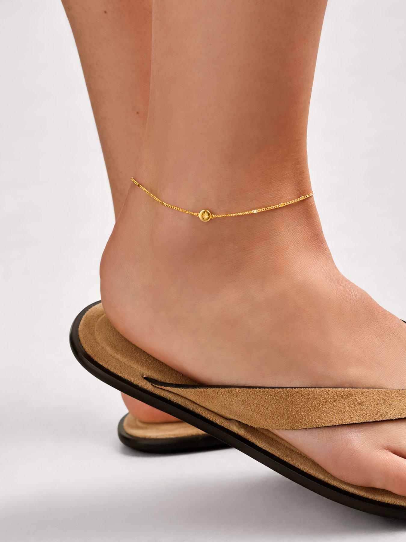 Image 1 of 5 of Katie Loxton APHIRA ANKLET , Gold Coated , 23cm + 3cm extender
