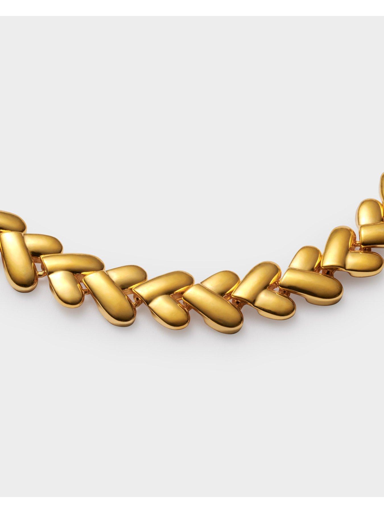 Image 4 of 5 of Katie Loxton Heart Link Bracelet , Gold Coated , 18cm + 3cm extender - Waterproof