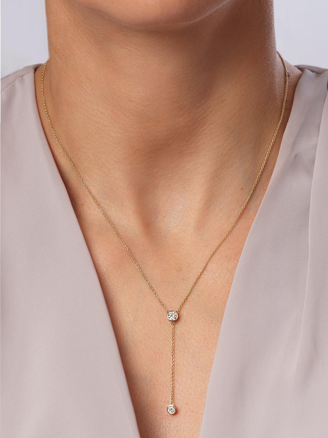 Created Brilliance Ember 9ct Yellow Gold 0.50ct tw. Lab Grown Diamond Lariat 18 Inches
