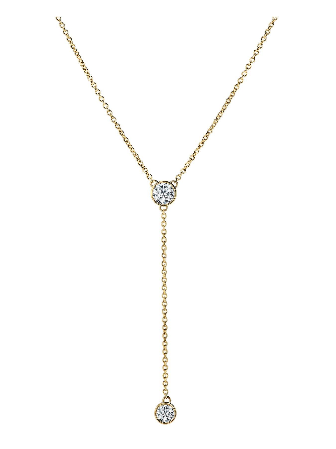 Image 2 of 3 of Created Brilliance Ember 9ct Yellow Gold 0.50ct tw. Lab Grown Diamond Lariat 18 Inches