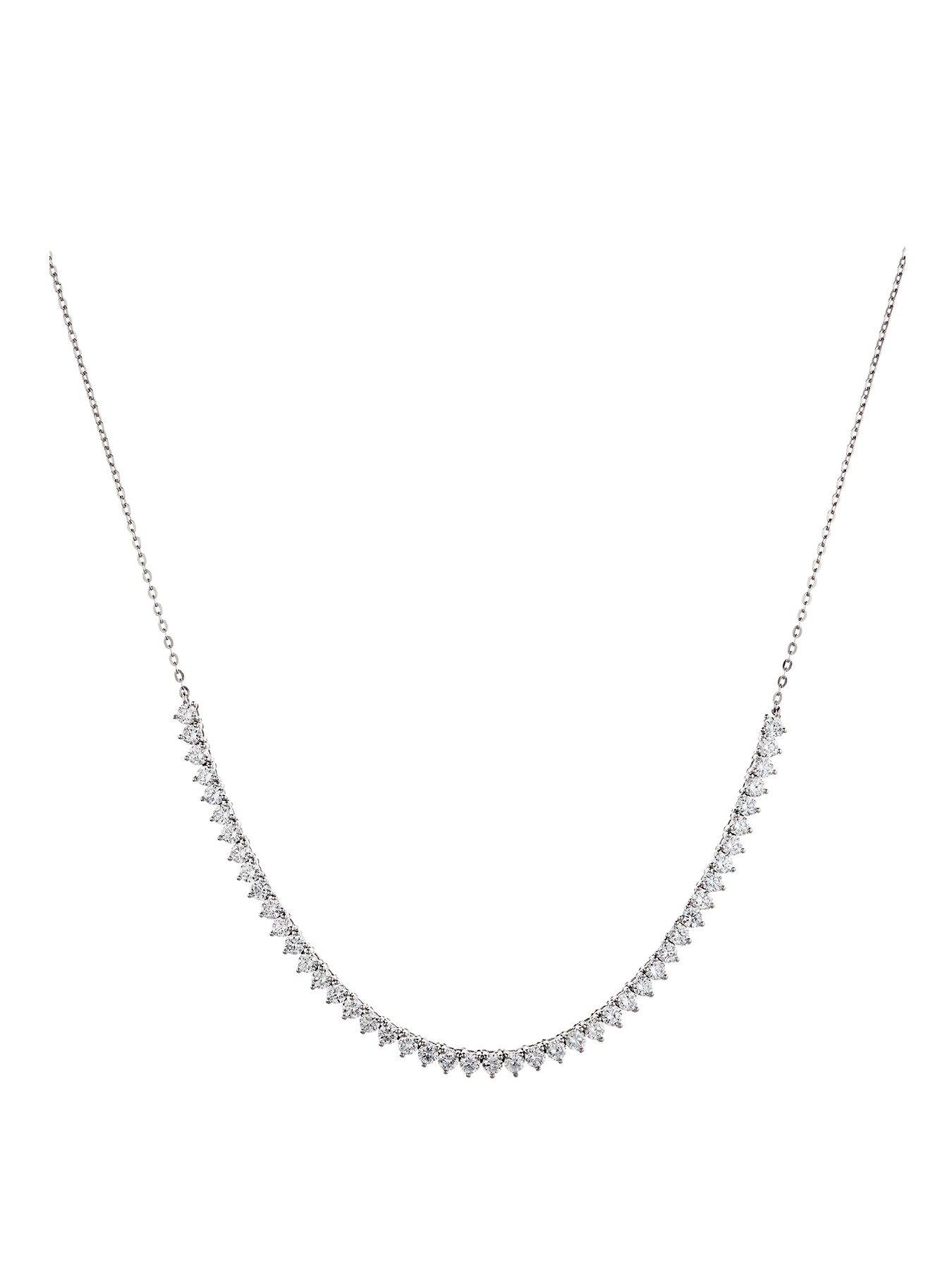 Created Brilliance Harriet 9ct White Gold 1.52ct Lab Grown Diamond Tennis Necklace 18 Inches