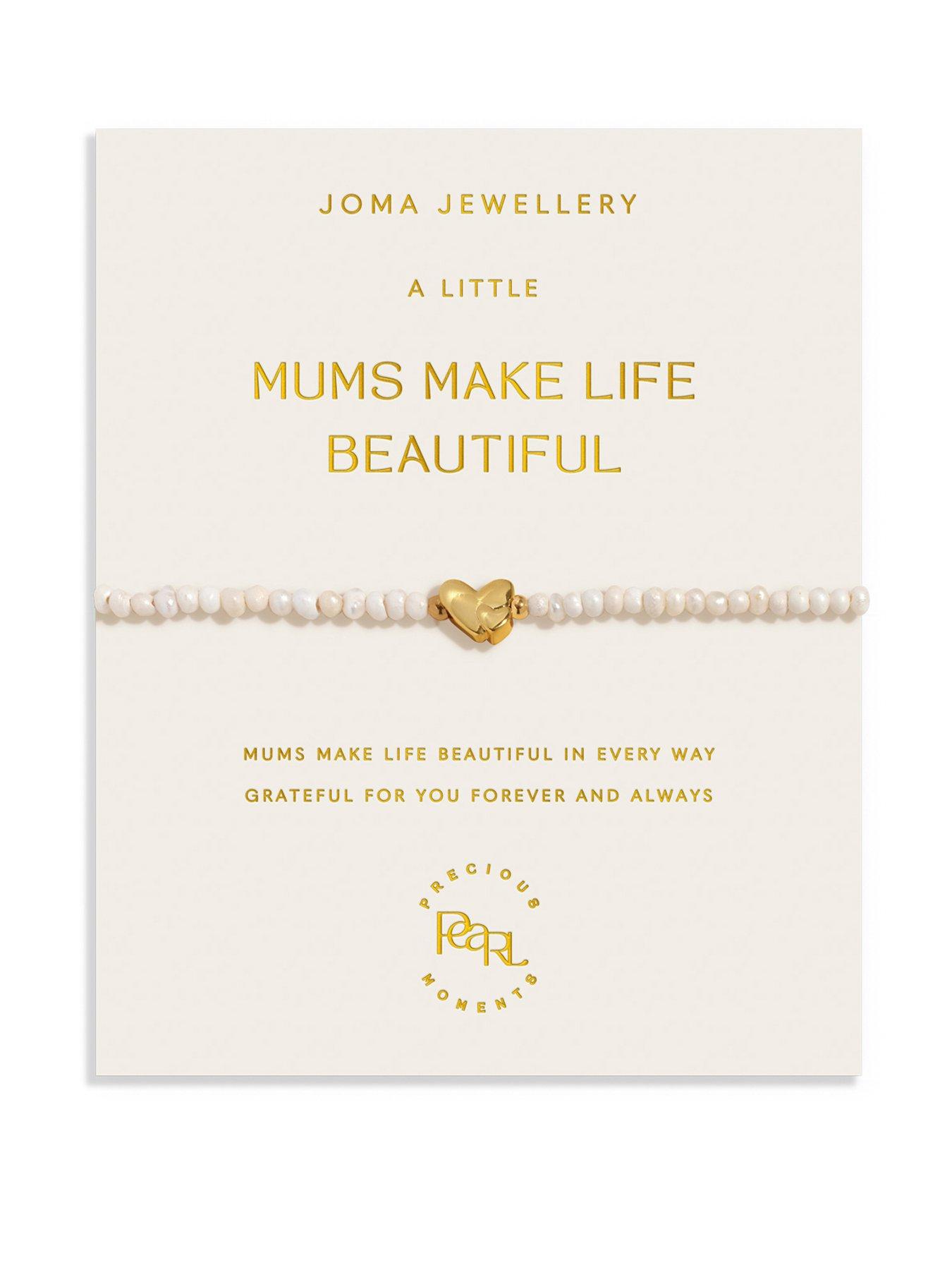Joma Jewellery PRECIOUS MOMENTS , MUMS MAKE LIFE BEAUTIFUL , Gold Plated , Bracelet , 18cm + 3cm extender