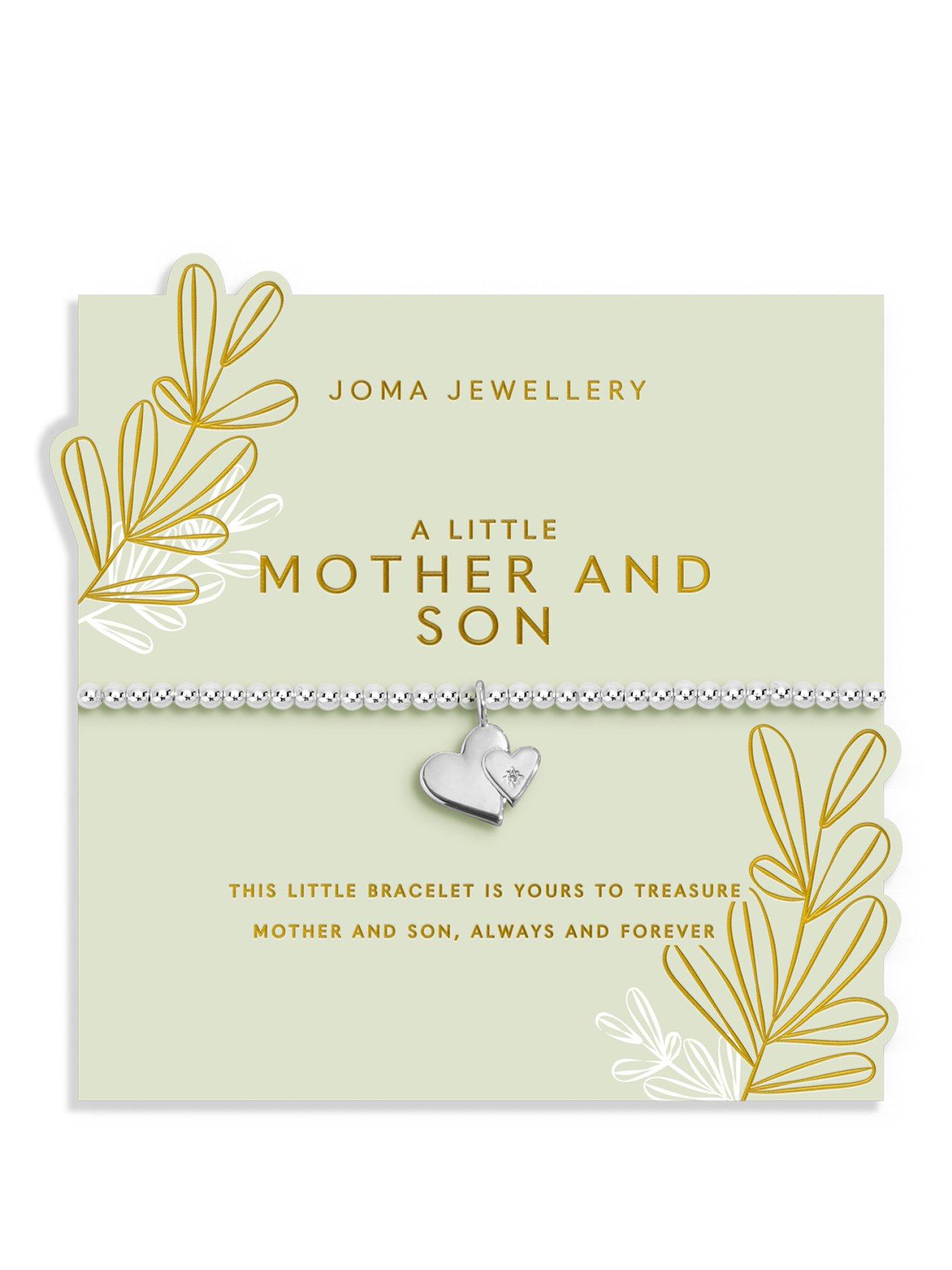Joma Jewellery MOTHER'S DAY A LITTLE , MOTHER AND SON , Silver Plated , Bracelet , 17.5cm stretch
