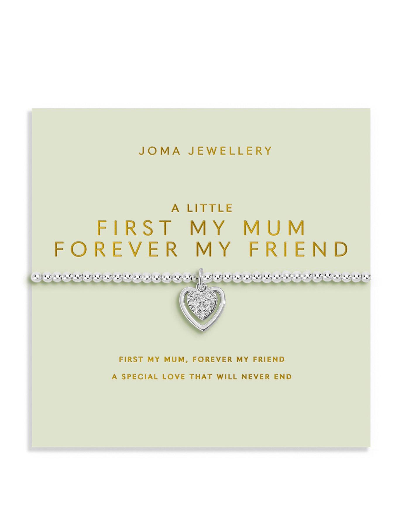 Joma Jewellery MOTHER'S DAY A LITTLE , FIRST MY MUM FOREVER MY FRIEND , Silver Plated , Bracelet , 17.5cm stretch