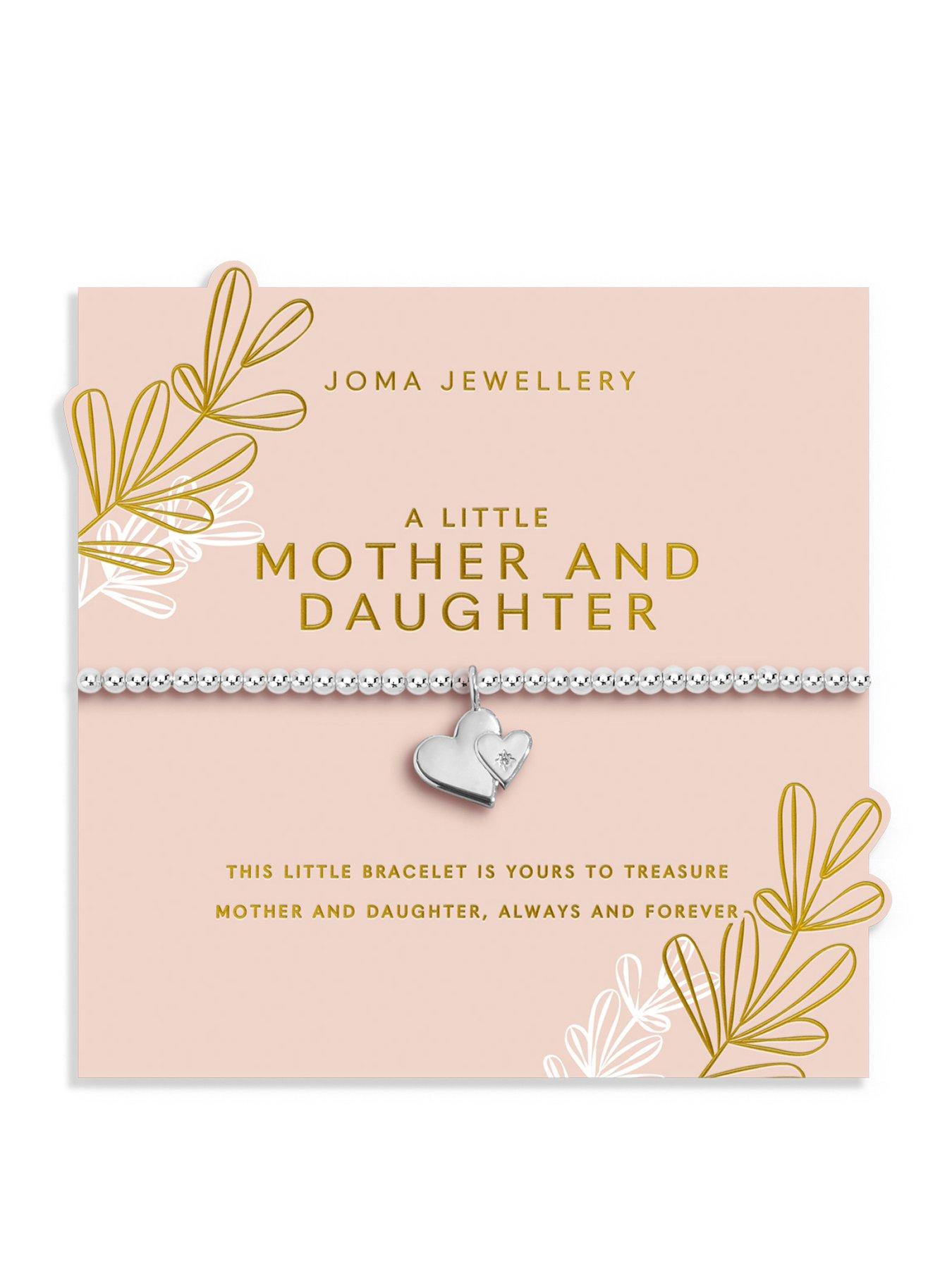 Joma Jewellery MOTHER'S DAY A LITTLE , MOTHER AND DAUGHTER , Silver Plated , Bracelet , 17.5cm stretch
