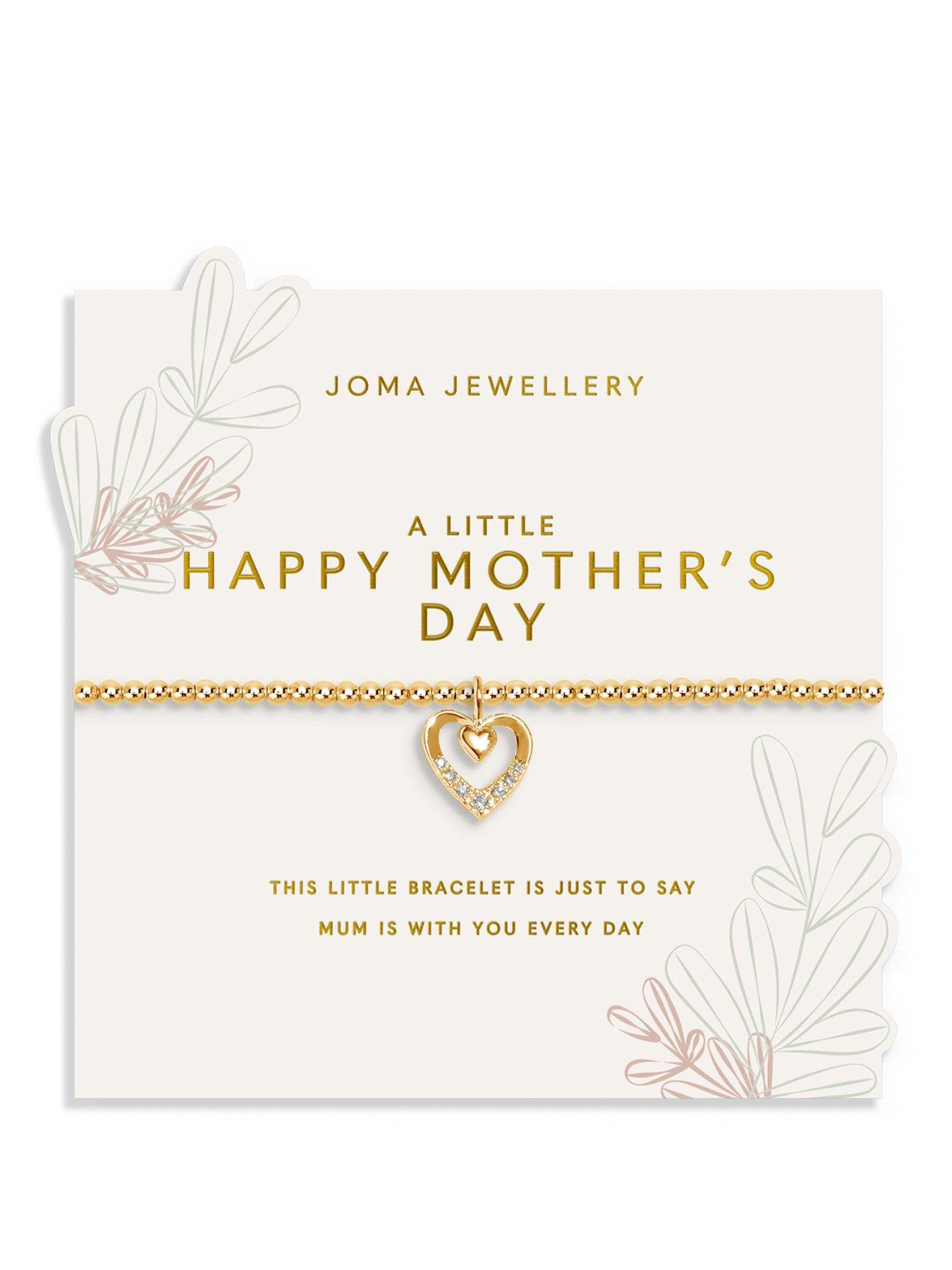 Joma Jewellery MOTHER'S DAY A LITTLE , HAPPY MOTHER'S DAY , Gold Plated , Bracelet , 17.5cm stretch