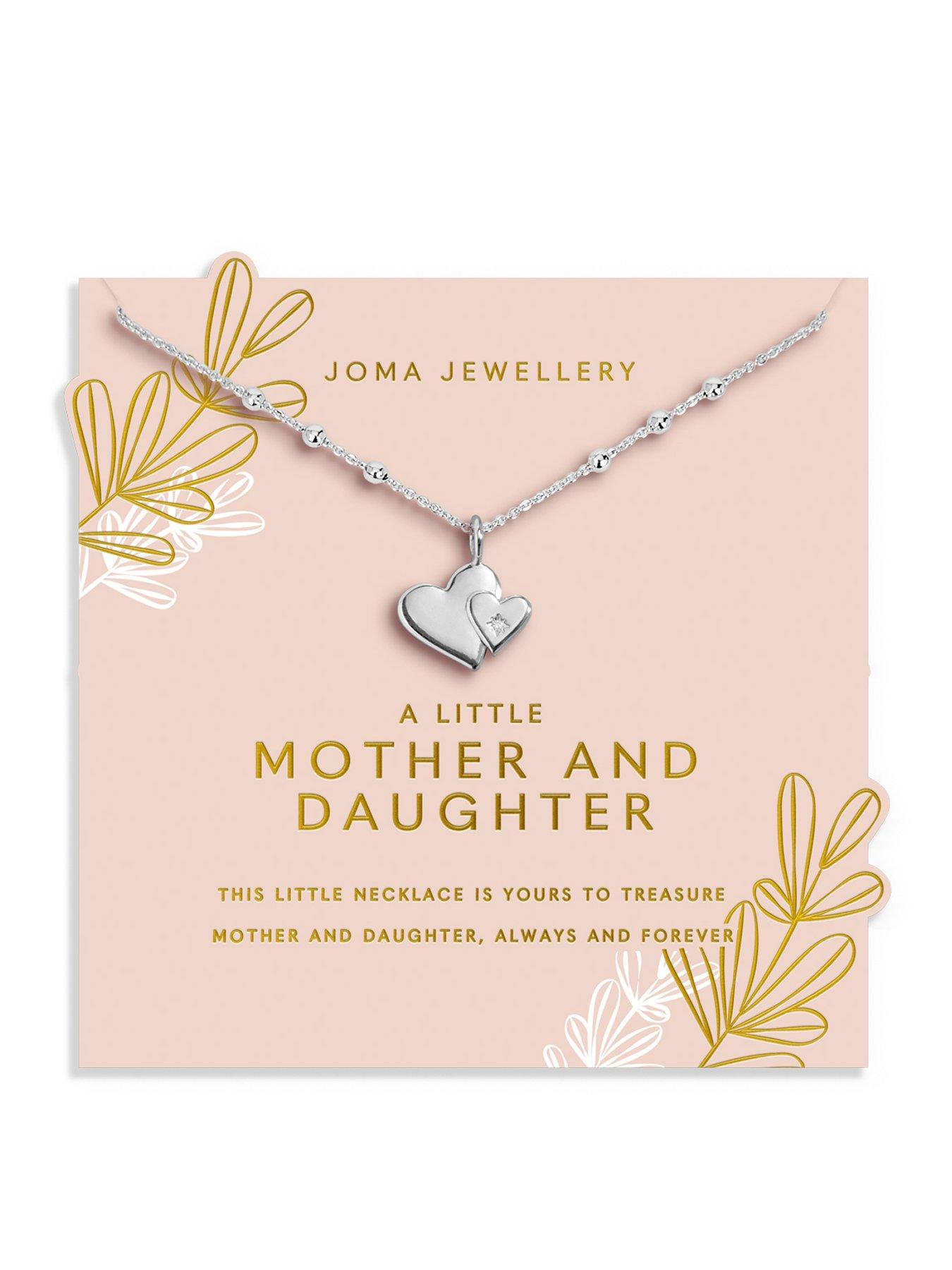 Joma Jewellery MOTHER'S DAY NECKLACE A LITTLE , MOTHER AND DAUGHTER , Silver Plated , Necklace , 46cm + 5cm extender