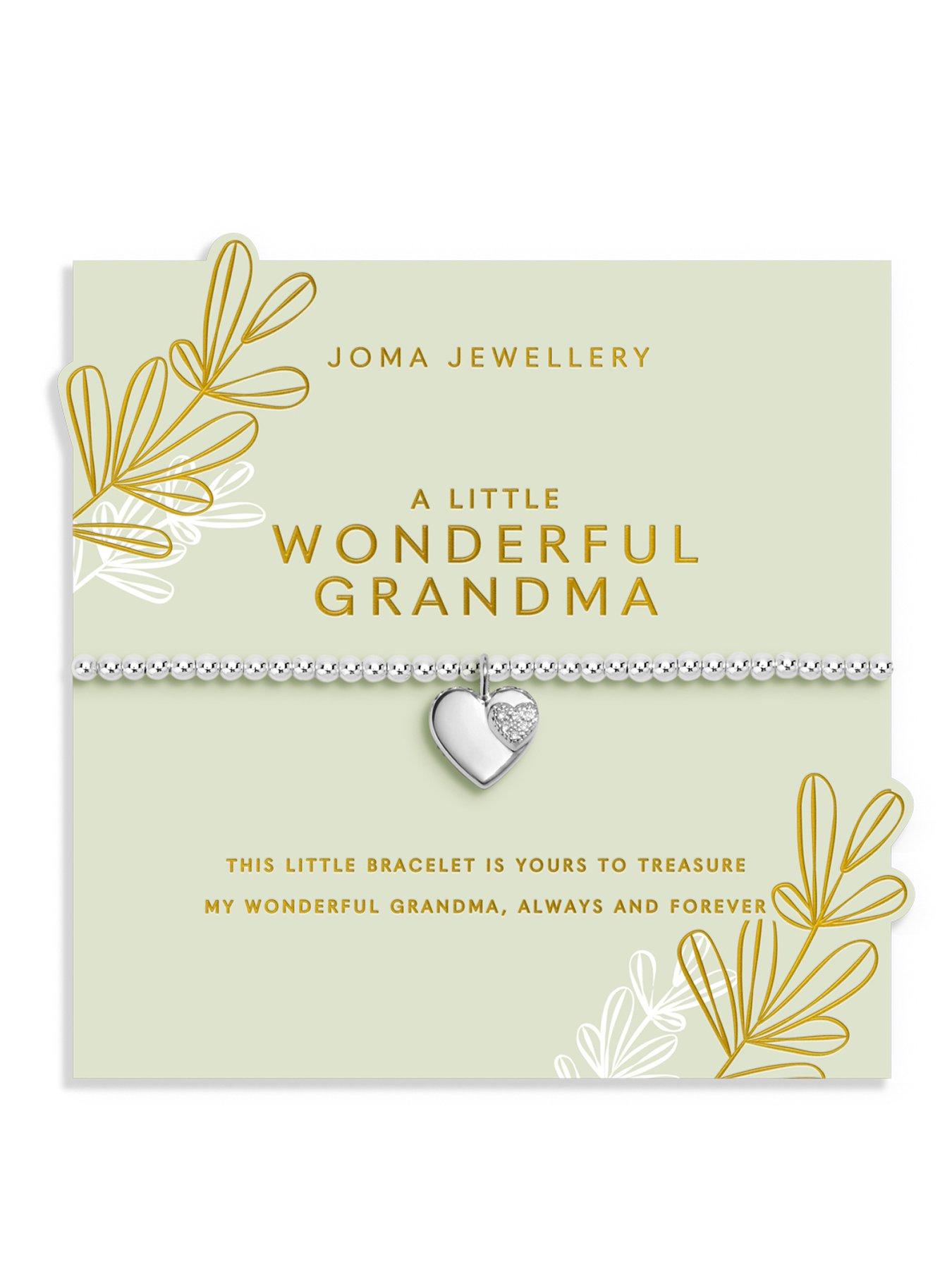 Joma Jewellery GRANDMOTHER A LITTLE , WONDERFUL GRANDMA , Silver Plated , Bracelet , 17.5cm stretch