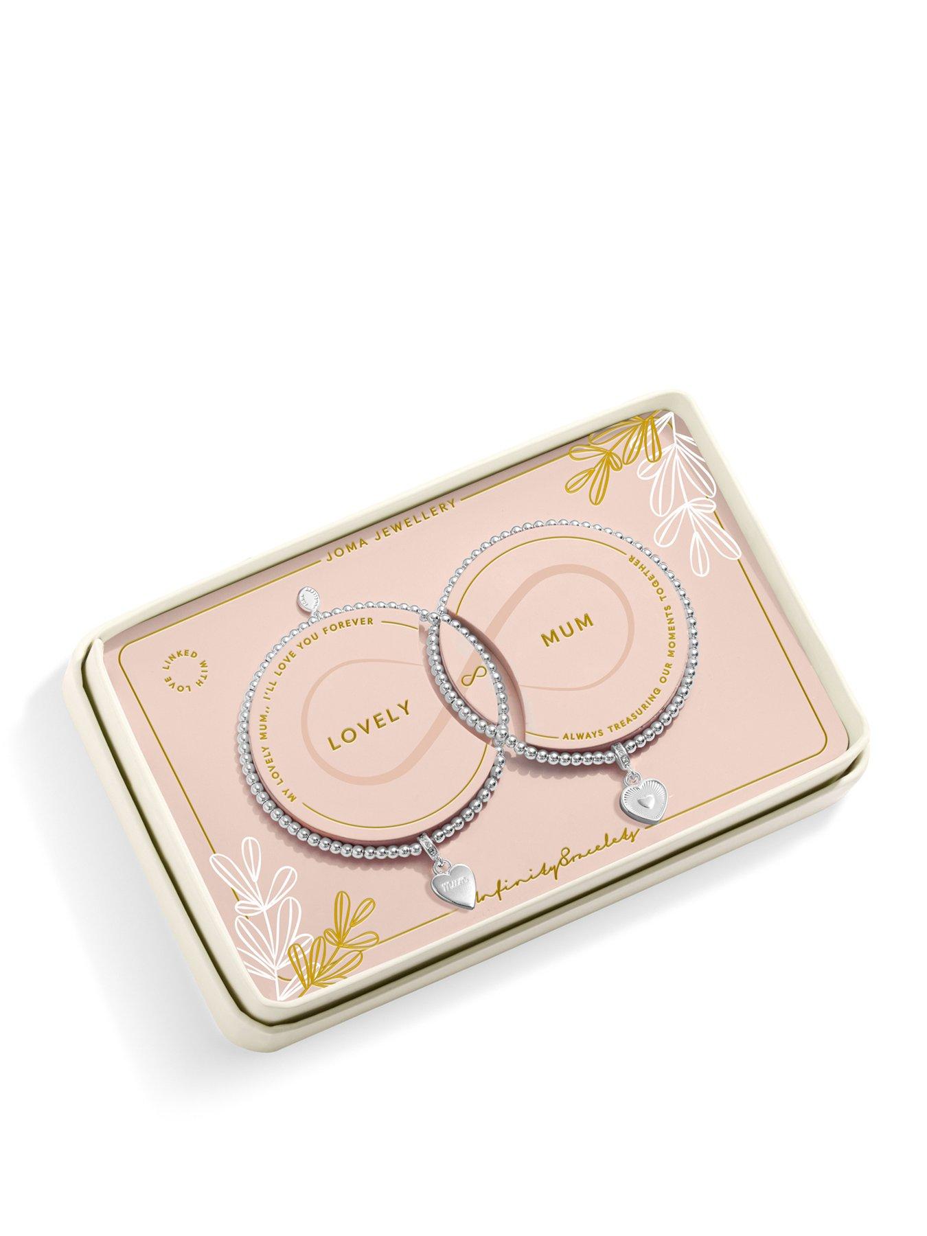 Katie Loxton MOTHER'S DAY INFINITY BRACELET , LOVELY MUM , Silver Plated , Linked Bracelets , 17.5cm stretch