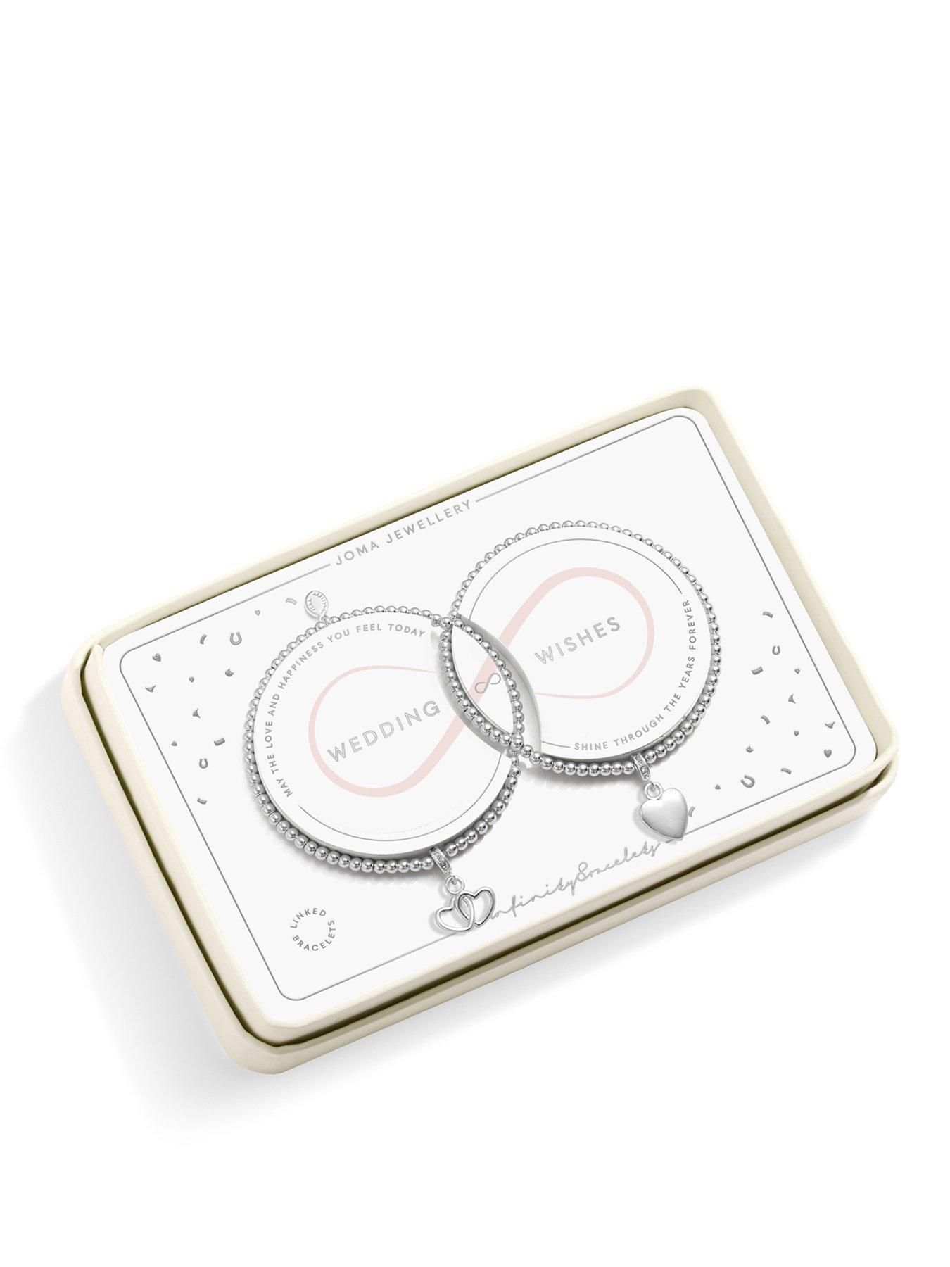 Joma Jewellery INFINITY BRACELETS , WEDDING WISHES , Silver Plated , Linked Bracelets , 17.5cm stretch