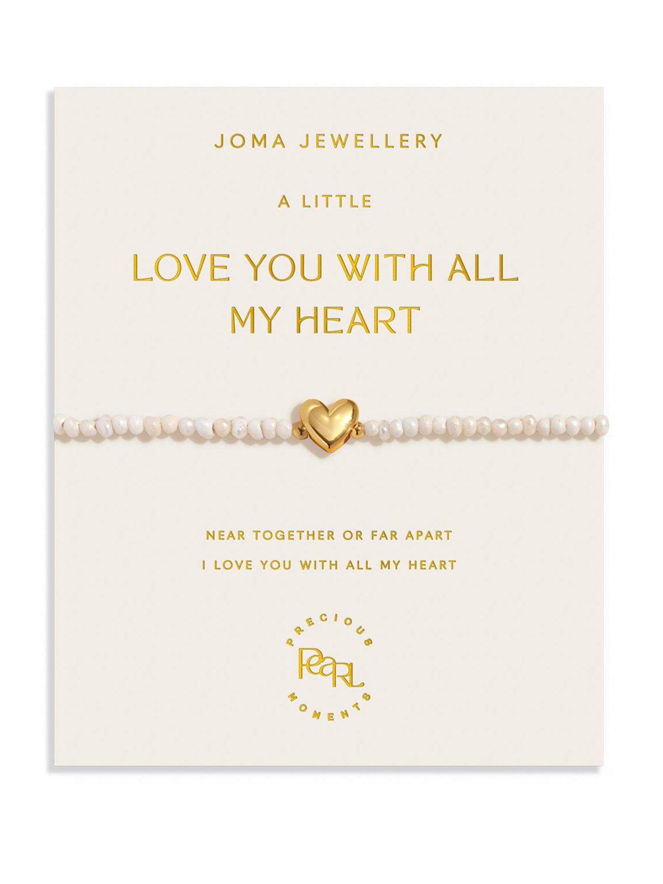 Joma Jewellery PRECIOUS MOMENTS , LOVE YOU WITH ALL MY HEART , Gold Plated , Bracelet , 18cm + 3cm extender