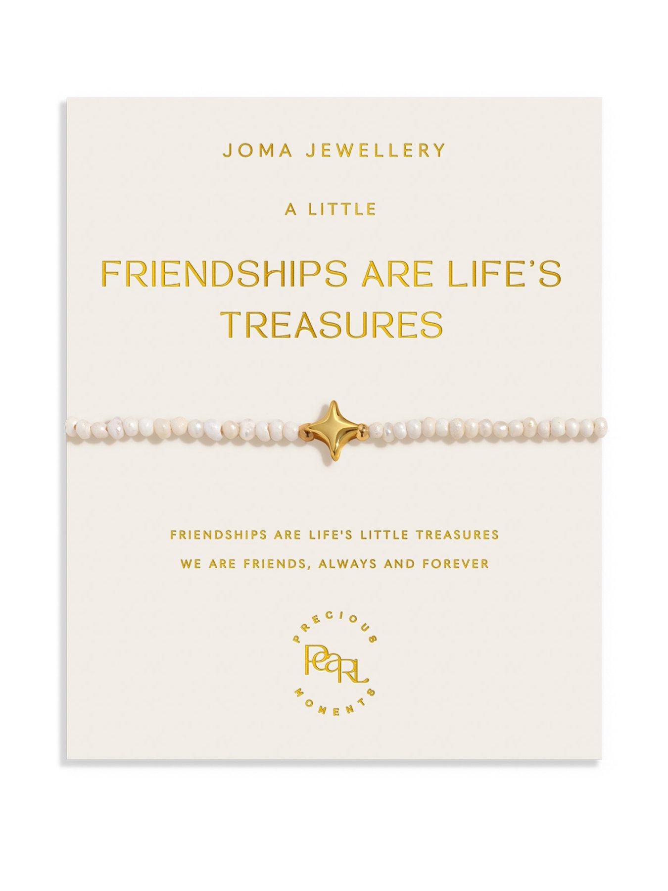 Joma Jewellery PRECIOUS MOMENTS , FRIENDSHIPS ARE LIFE'S TREASURES , Gold Plated , Bracelet , 18cm + 3cm extender