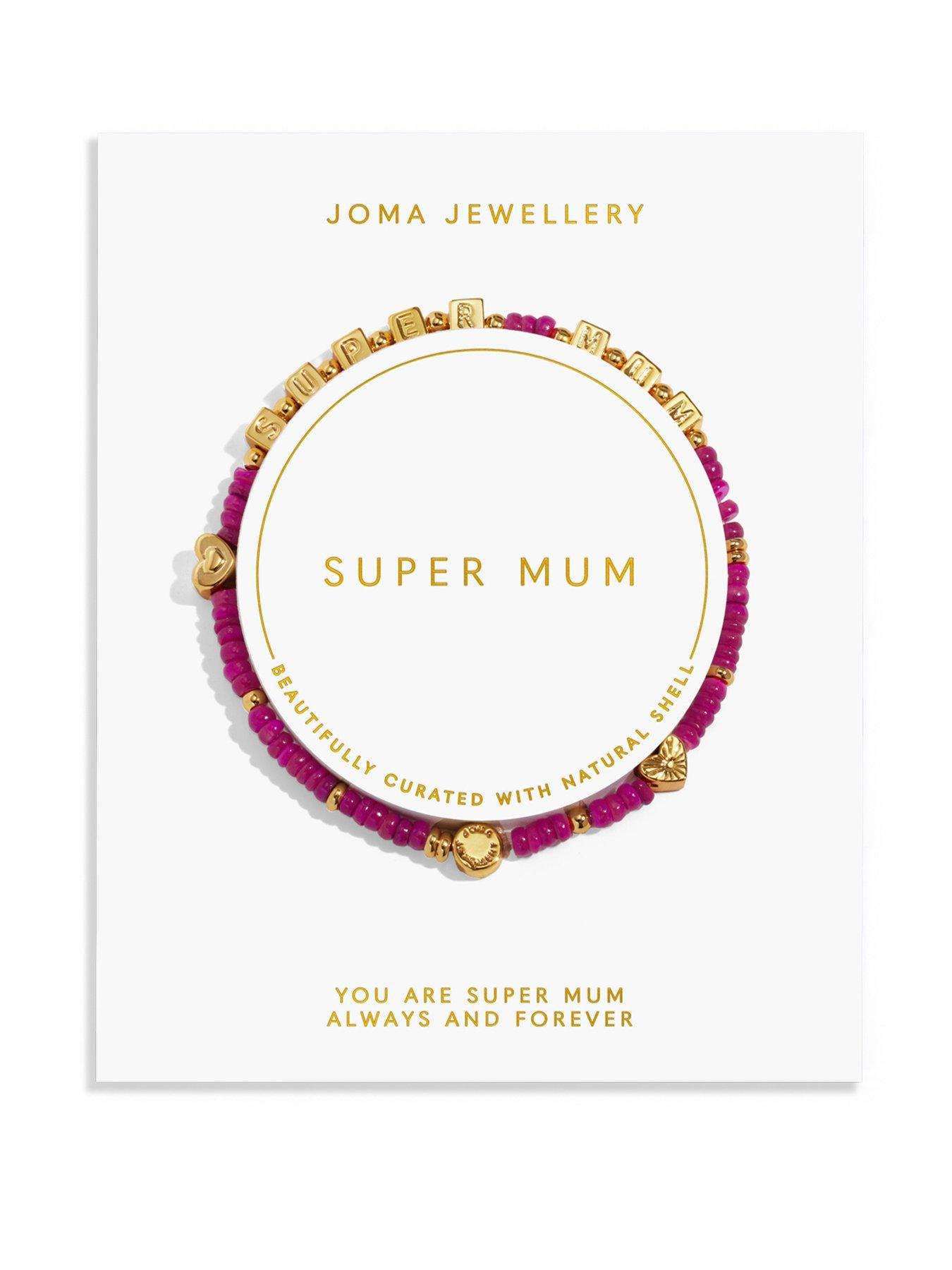 Joma Jewellery HAPPY LITTLE MOMENTS , SUPER MUM , Gold Plated , Bracelet , 17.5cm stretch