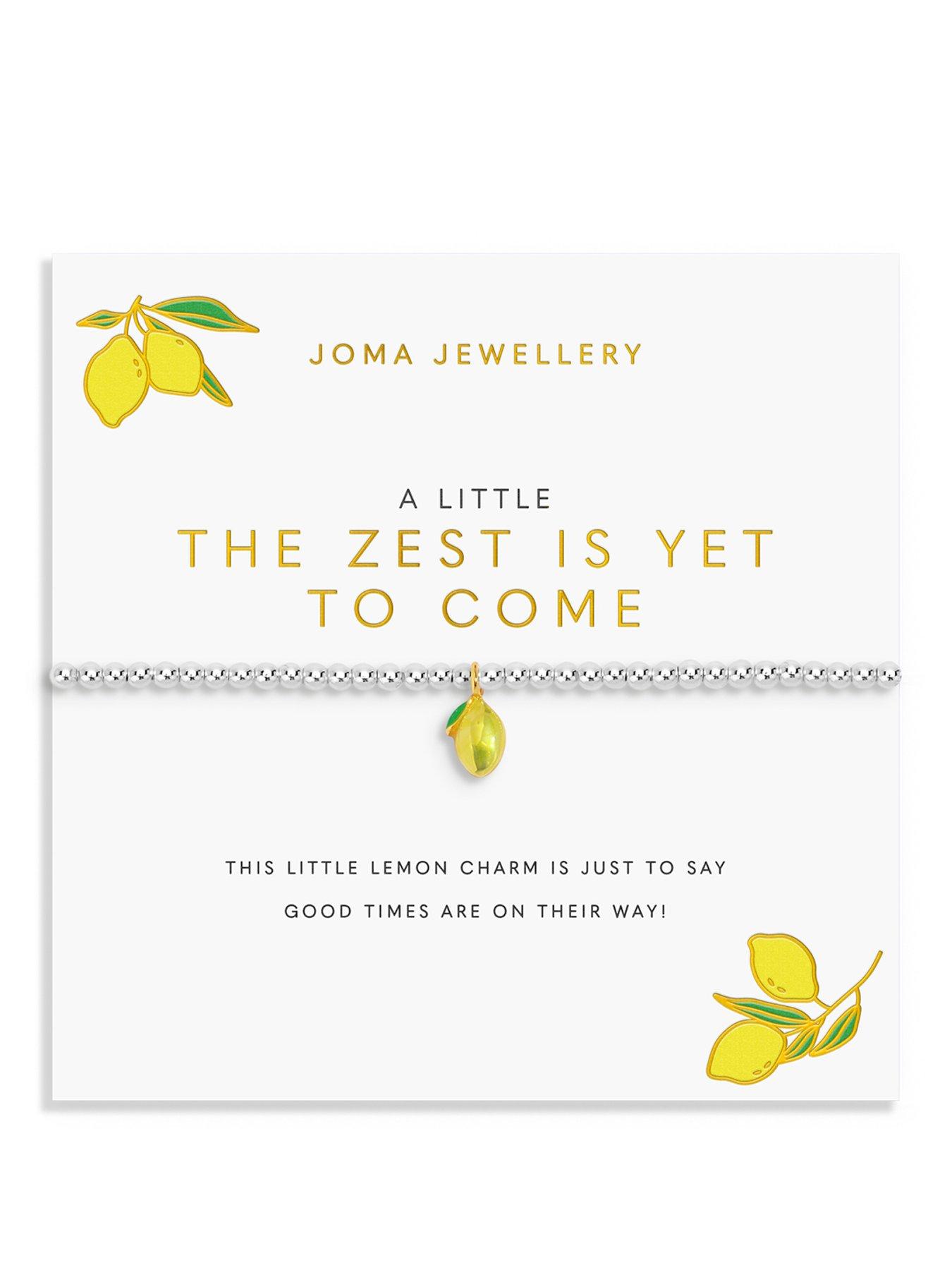 Joma Jewellery A LITTLE VIBES , THE ZEST IS YET TO COME , Silver Plated , Bracelet , 17.5cm stretch