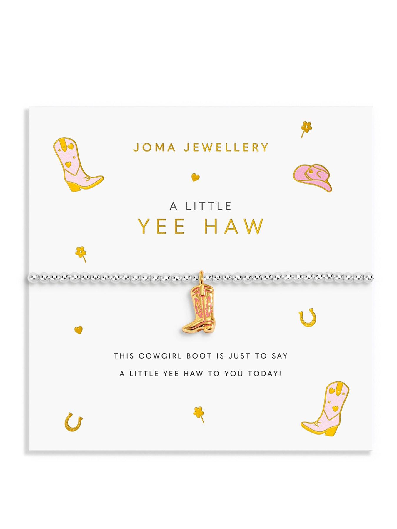 Joma Jewellery A Little Vibes , Yeehaw , Silver Plated , Bracelet , 17.5Cm Stretch