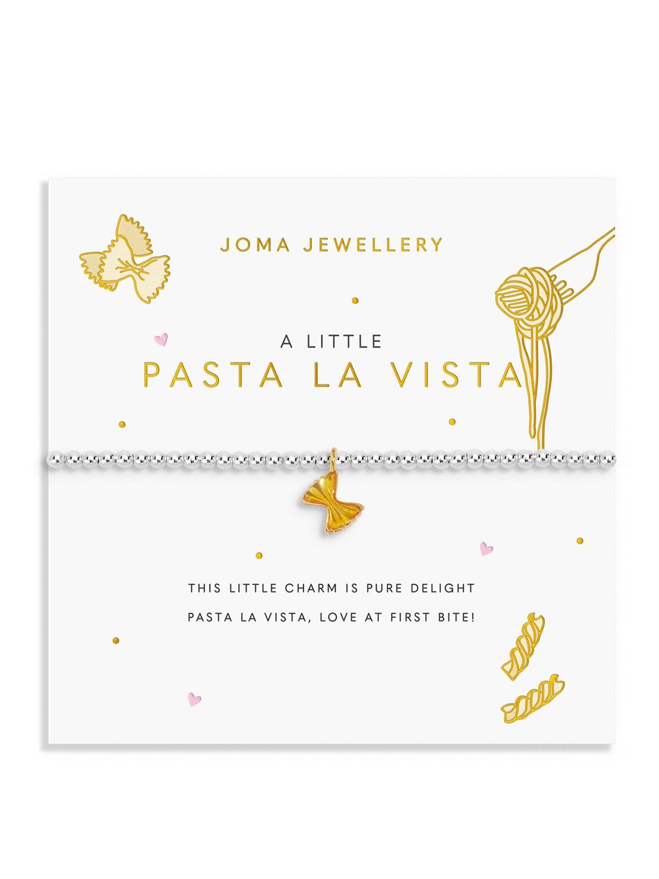 Joma Jewellery A LITTLE VIBES , PASTA LA VISTA , Silver Plated , Bracelet , 17.5cm stretch