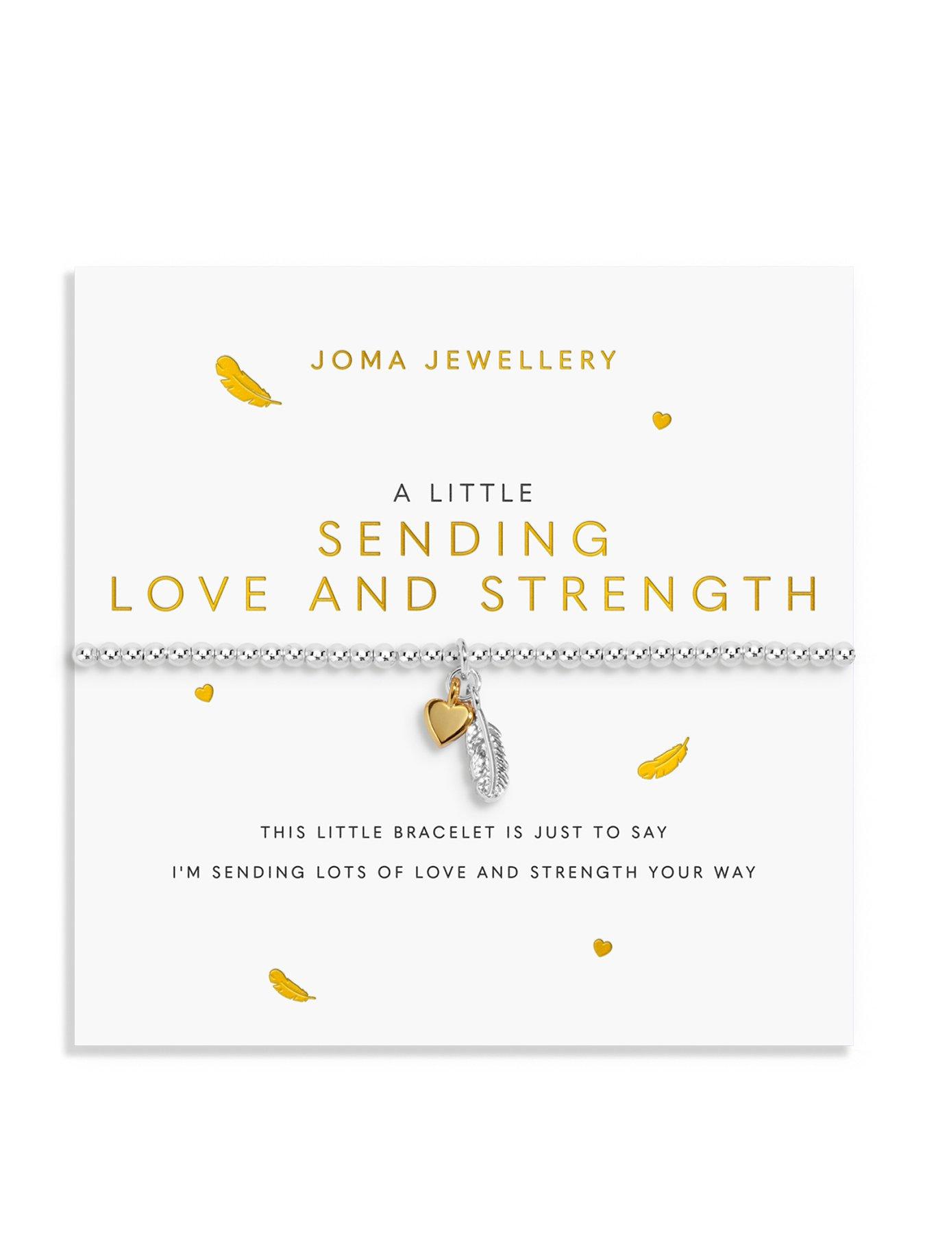 Joma Jewellery REMEMBRANCE A LITTLE , SENDING LOVE AND STRENGTH , Silver & Gold Plated , Bracelet , 17.5cm stretch