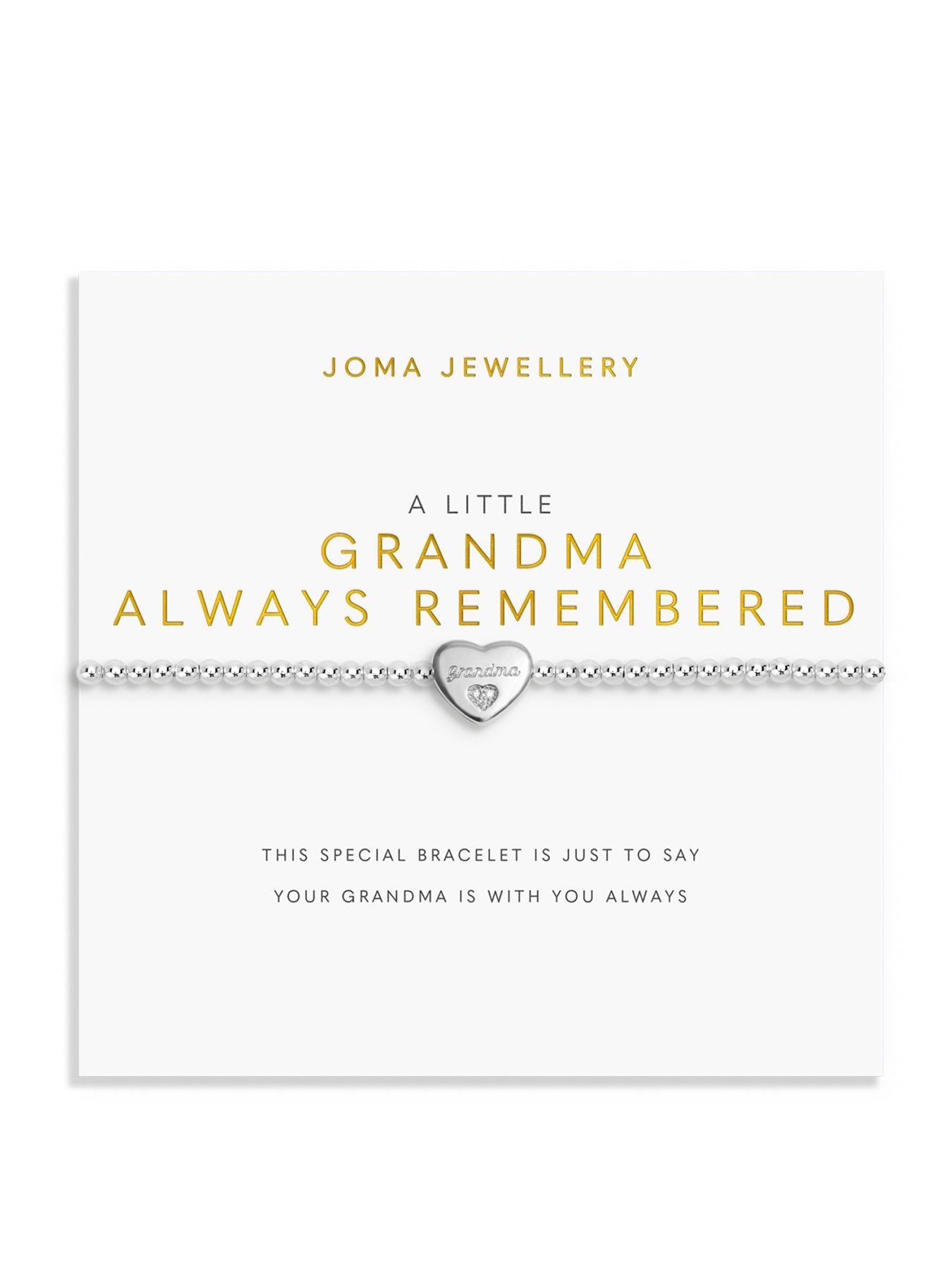 Joma Jewellery REMEMBRANCE A LITTLE , GRANDMA , Silver Plated , Bracelet , 17.5cm stretch