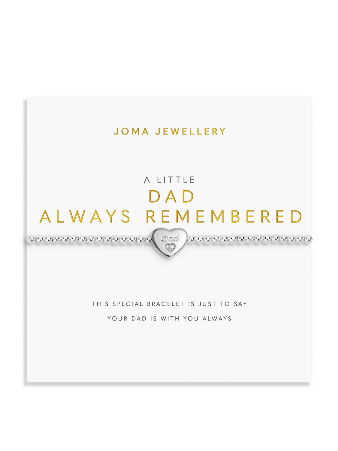 Joma Jewellery REMEMBRANCE A LITTLE , DAD , Silver Plated , Bracelet , 17.5cm stretch