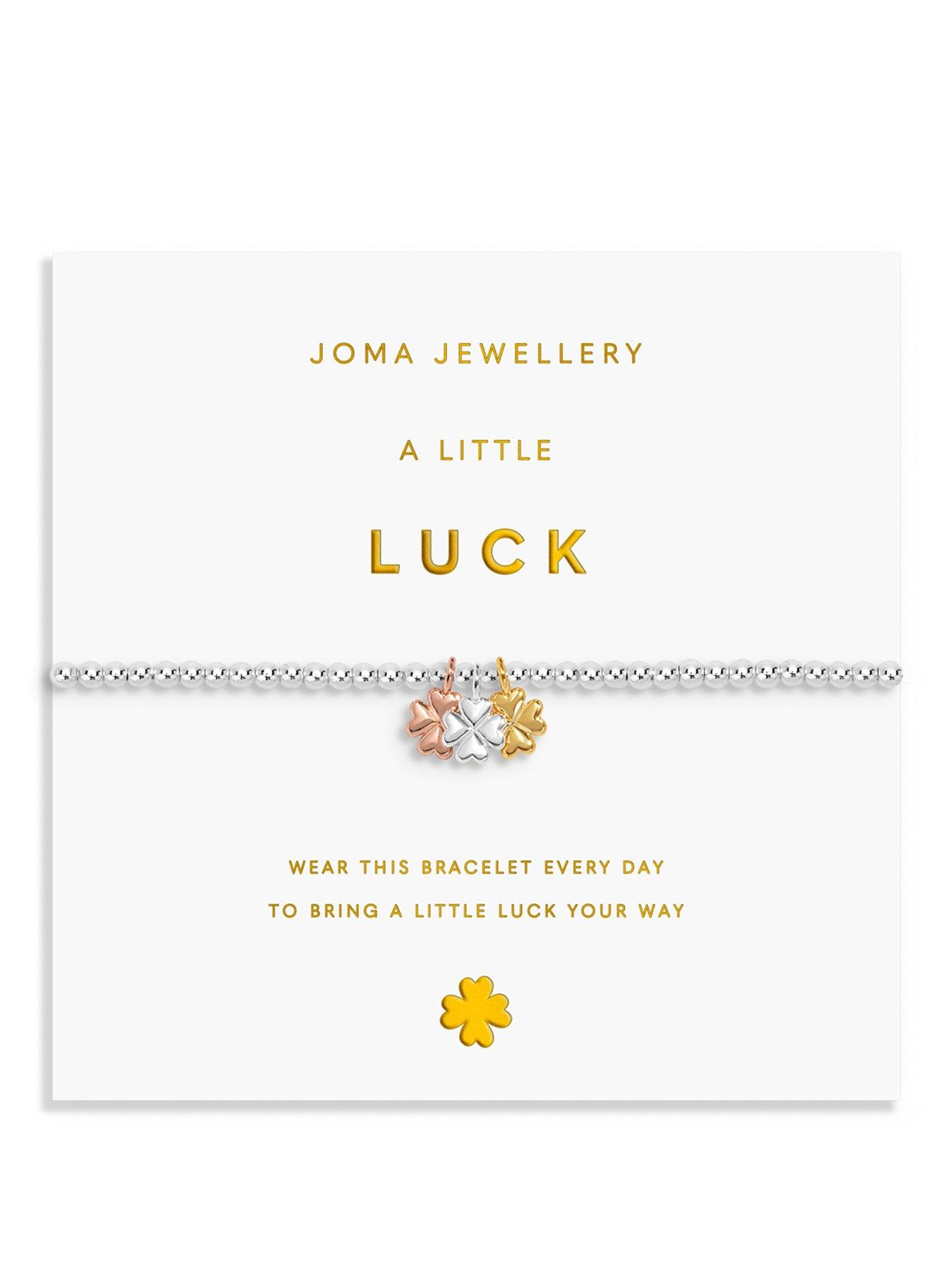 Joma Jewellery A LITTLE CHARMED MOMENTS , LUCK , Silver, Gold & Rose Gold Plated , Bracelet , 17.5cm stretch