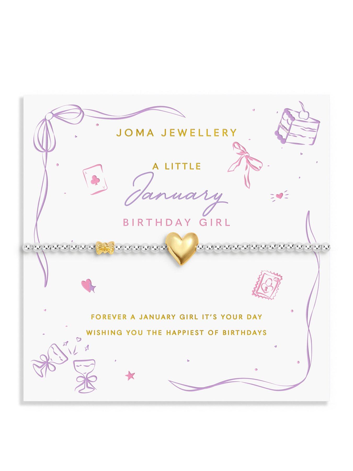 Katie Loxton BIRTH MONTH A LITTLE , Silver & Gold Plated , Bracelet , 17.5cm stretch