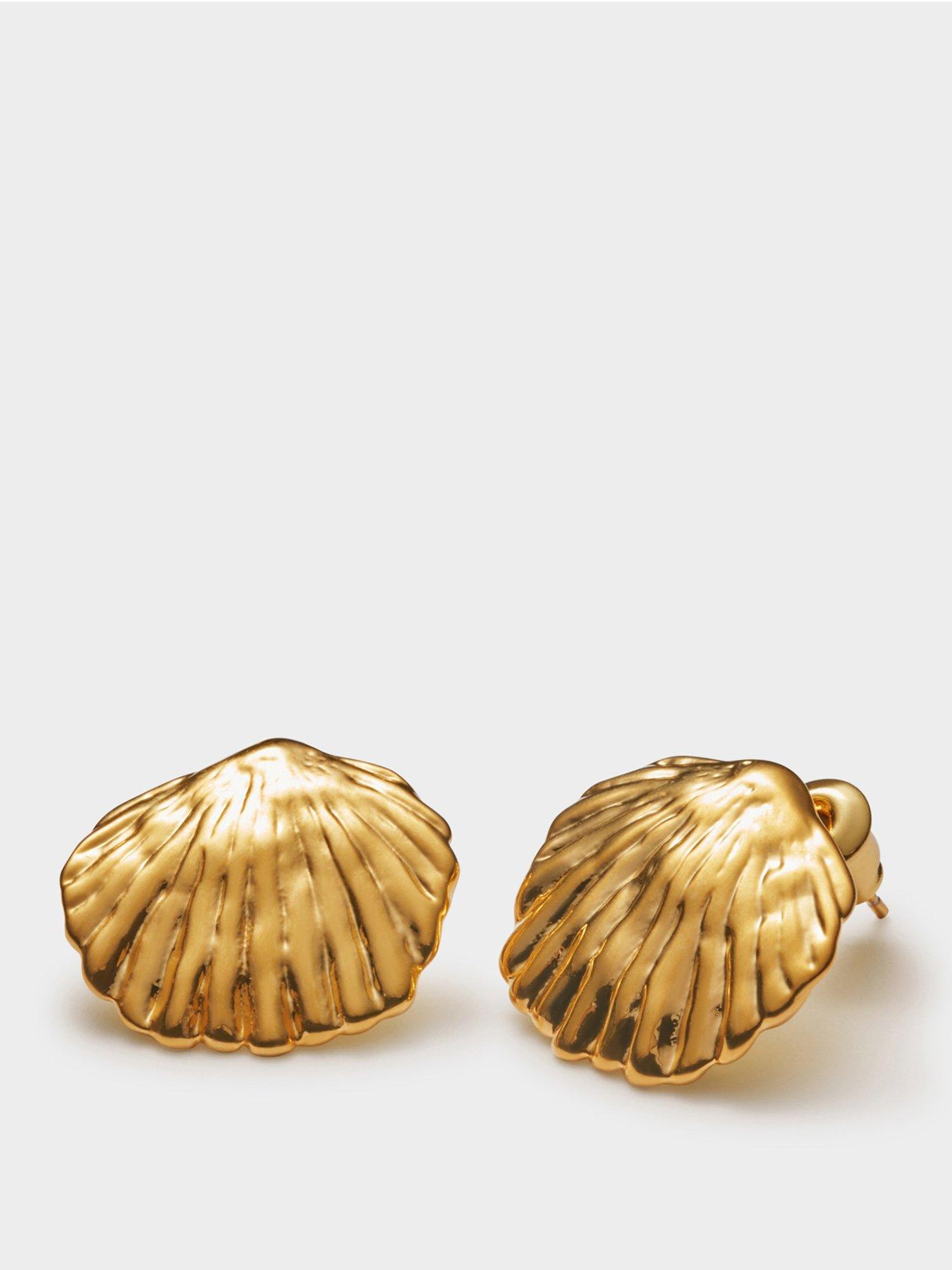 Katie Loxton COCHELLIA EARRINGS , Gold Coated , 1.7cm x 1.85cm x 0.4cm