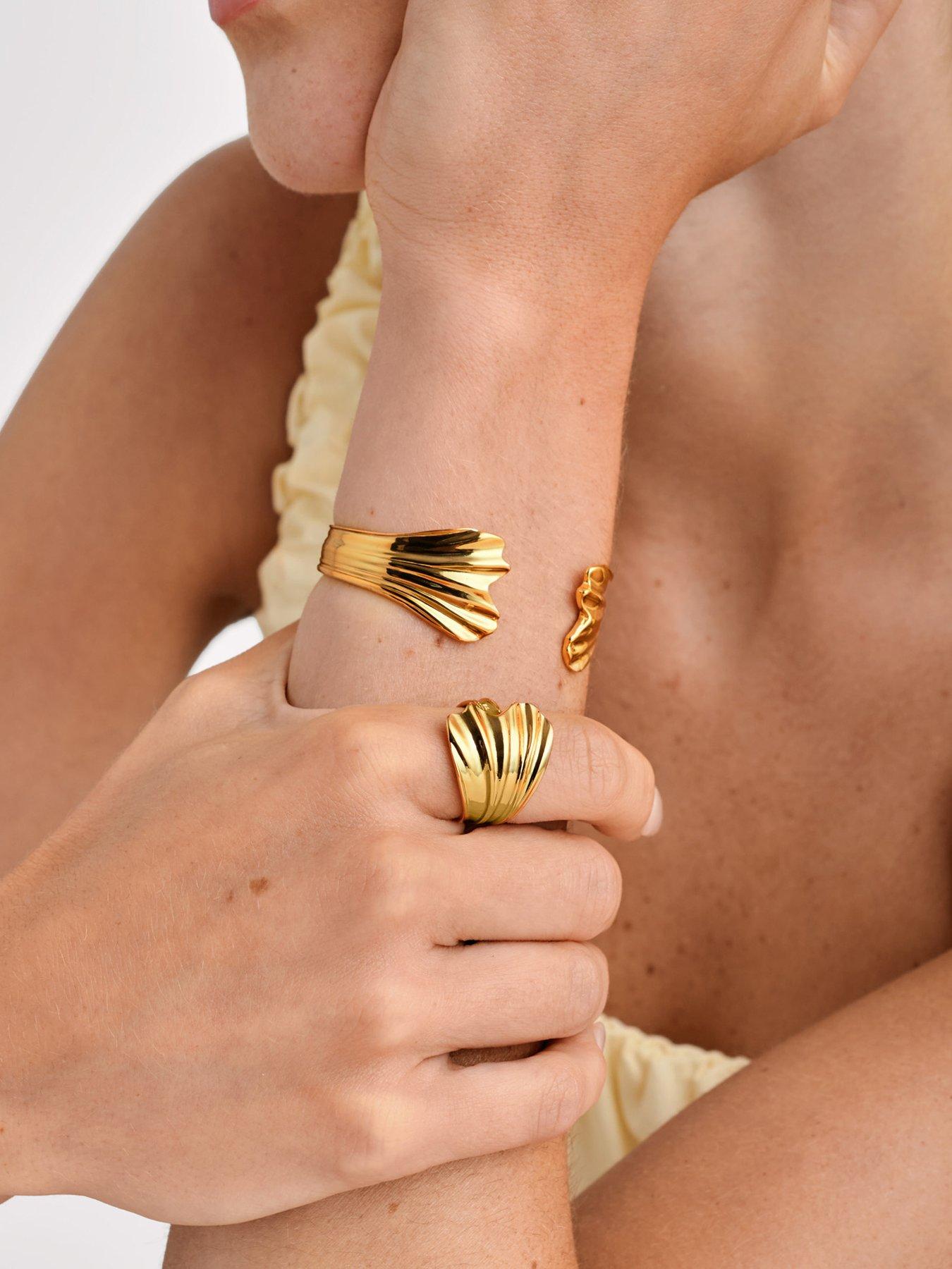 Image 2 of 5 of Katie Loxton FLORAMOUR BANGLE , Gold Coated , Adjustable