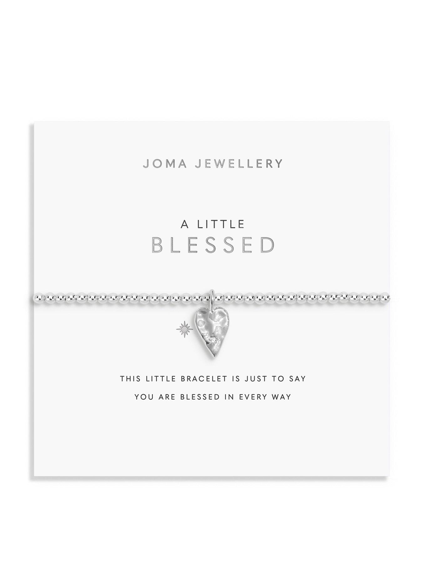 Katie Loxton A LITTLE , BLESSED , Silver Plated , Bracelet , 17.5cm stretch