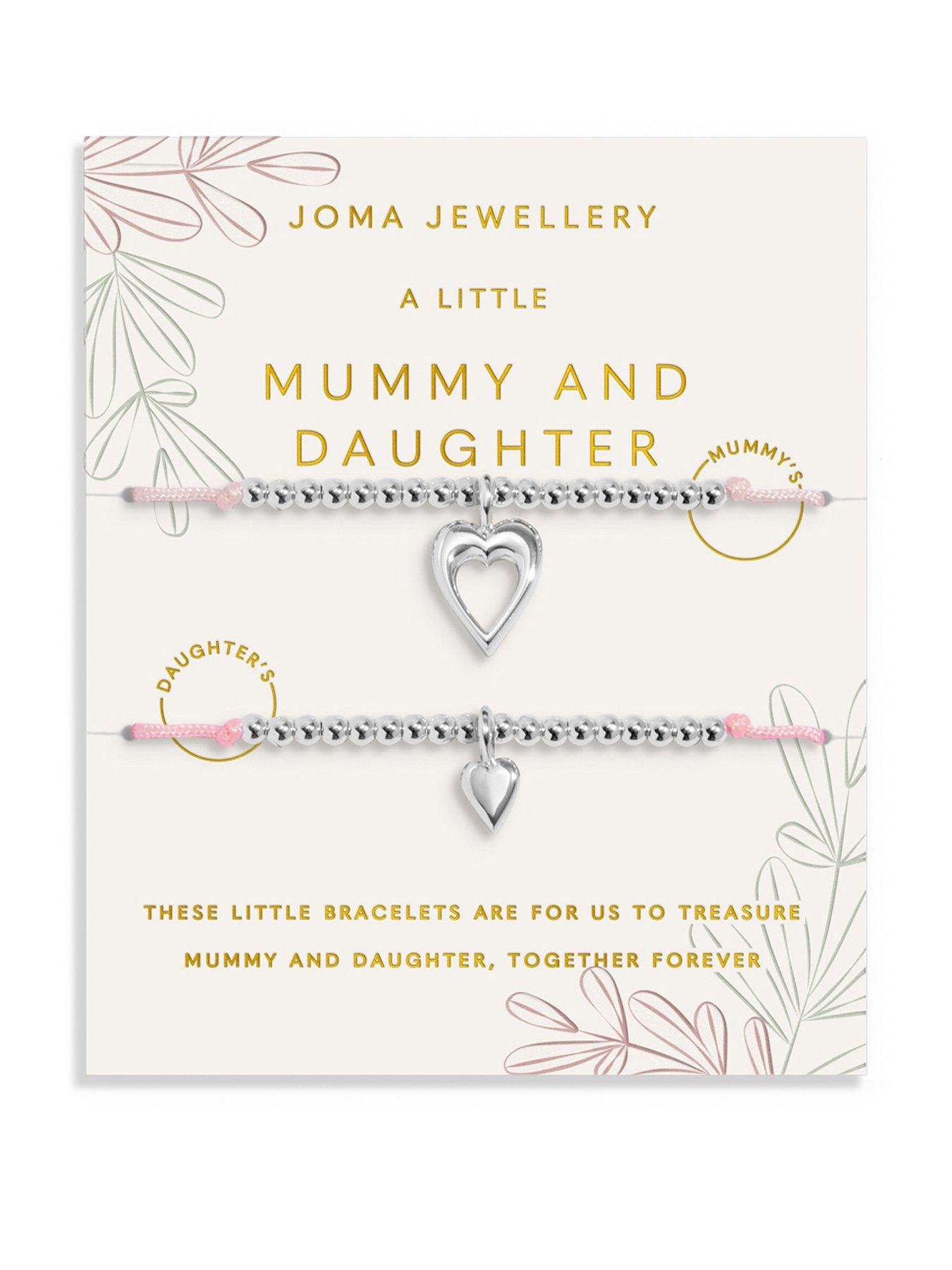 Katie Loxton DUO A LITTLE , MUMMY AND DAUGHTER , Silver Plated , Two Bracelets , 24.5cm adjustable & 22.5cm adjustable