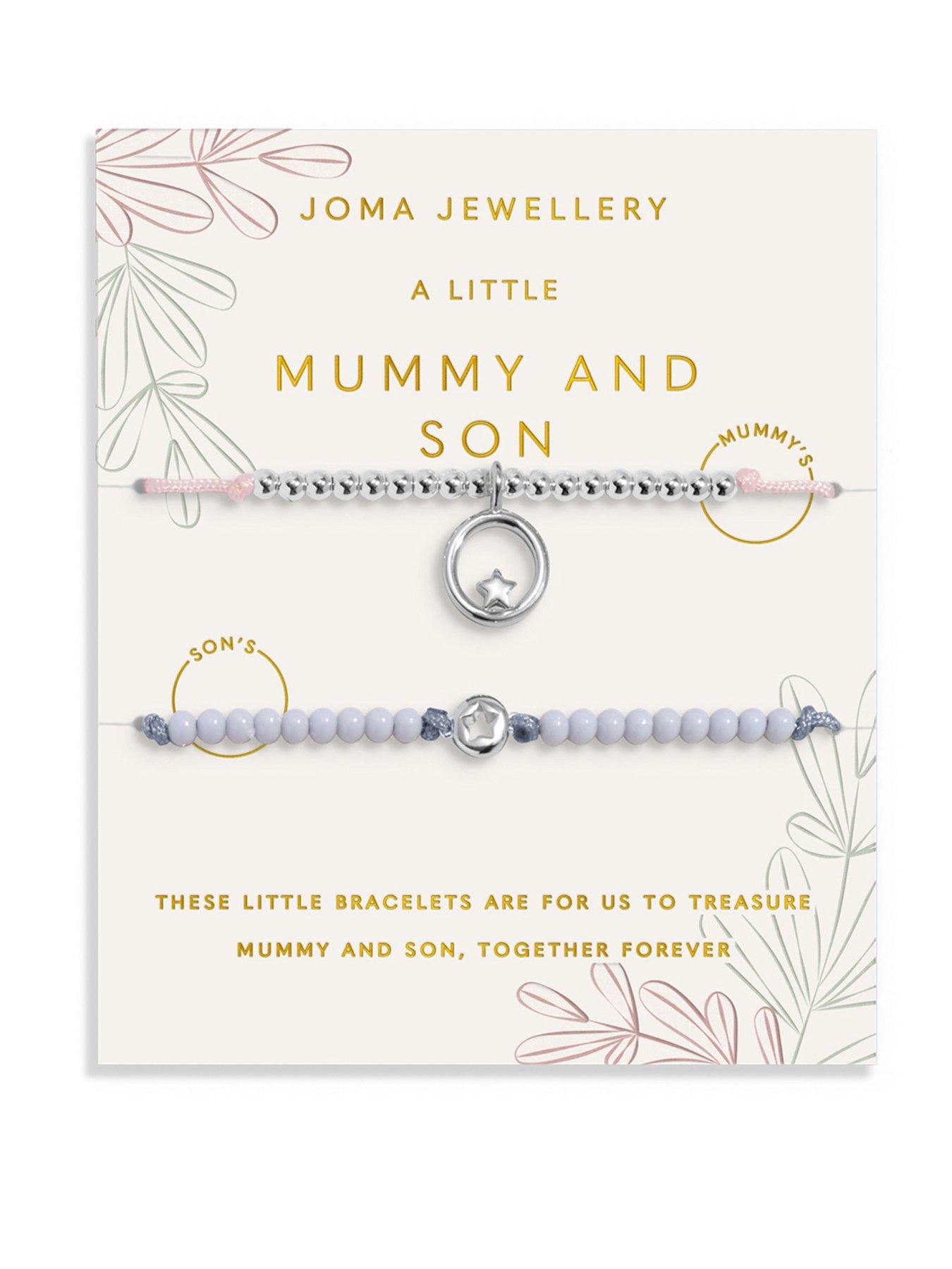 Katie Loxton DUO A LITTLE , MUMMY AND SON , Silver Plated , Two Bracelets , 24.5cm adjustable & 22.5cm adjustable