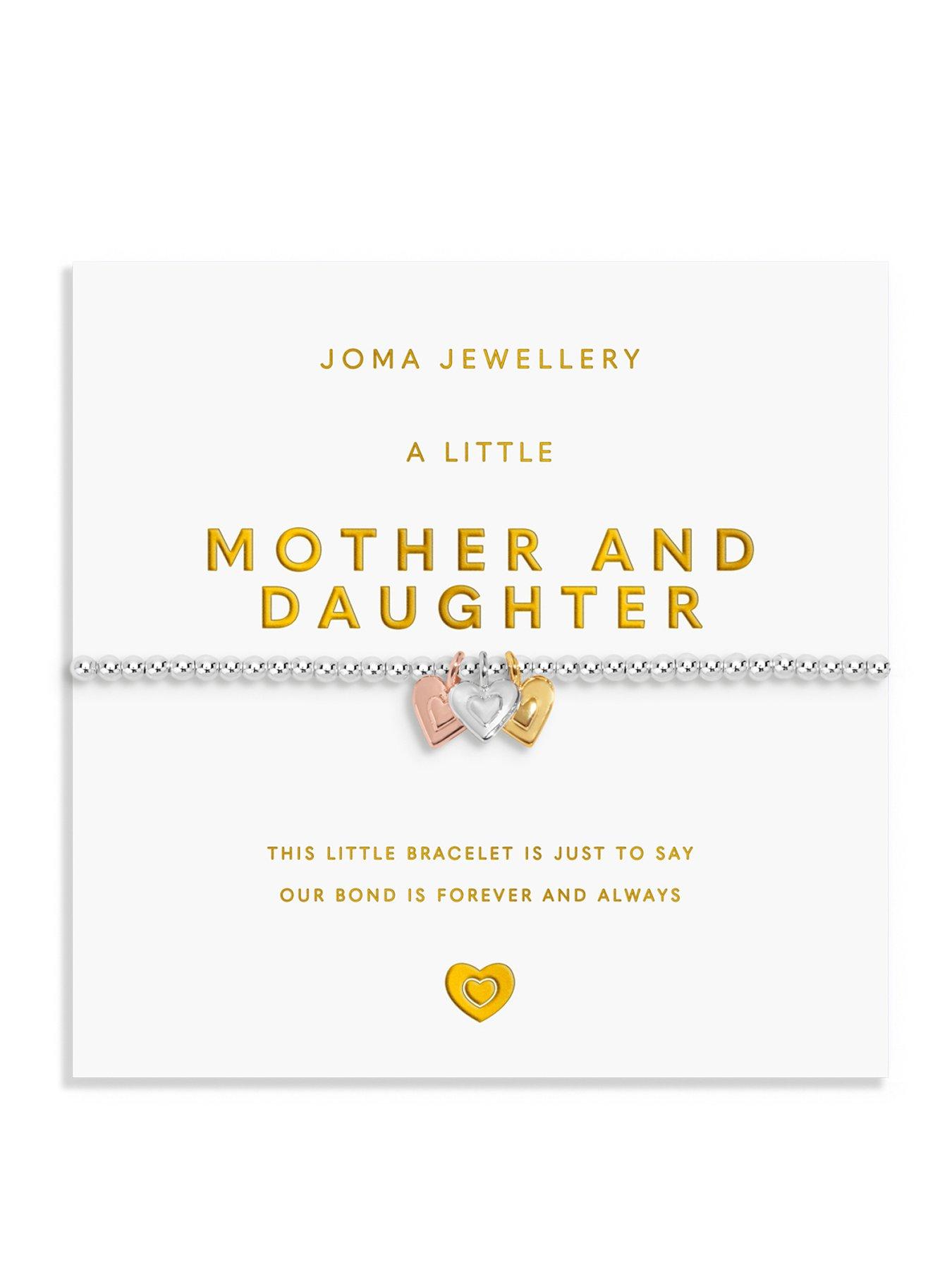 Joma Jewellery A LITTLE CHARMED MOMENTS , MOTHER AND DAUGHTER , Silver, Gold & Rose Gold Plated , Bracelet , 17.5cm stretch