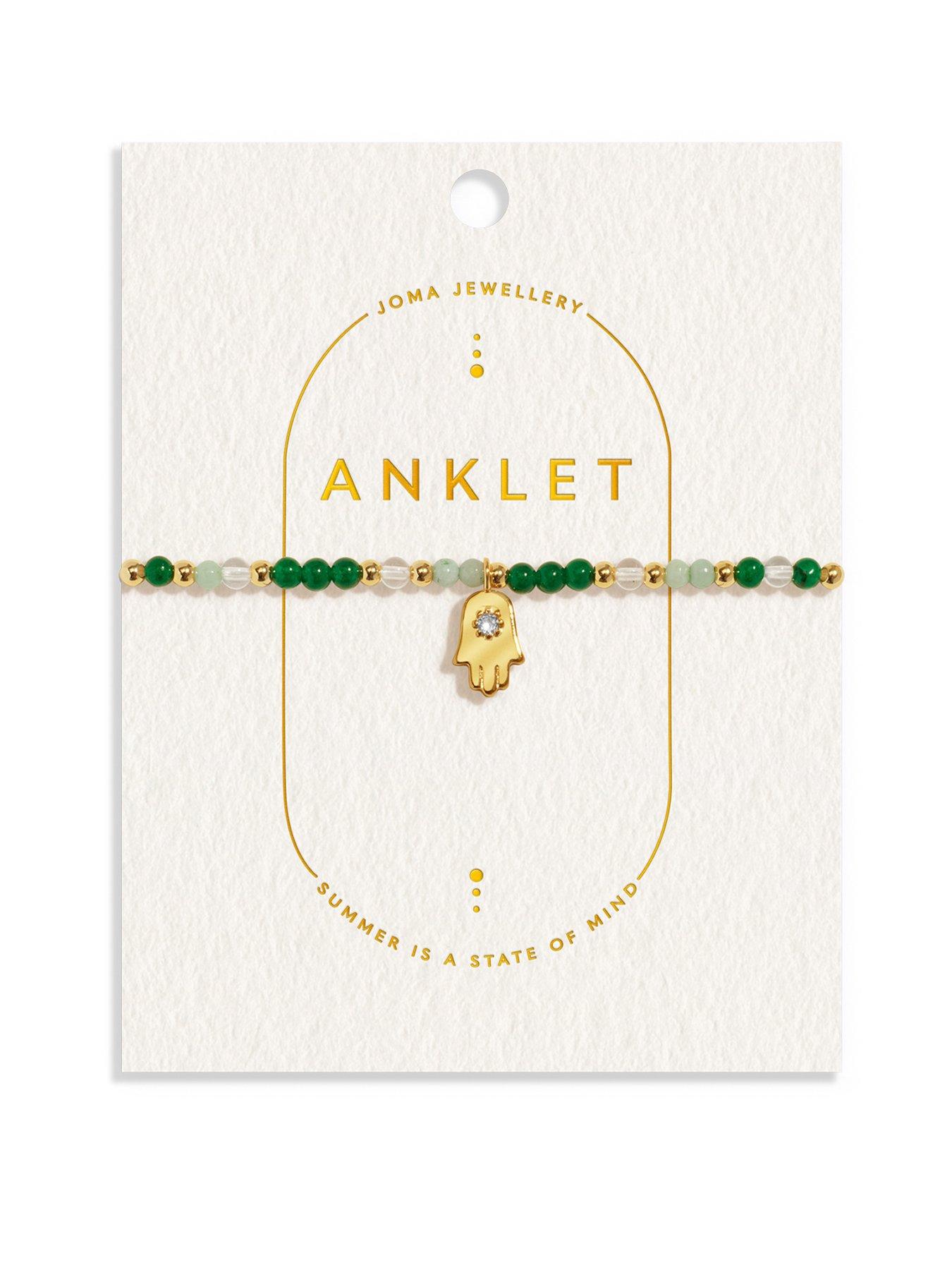 Joma Jewellery ANKLET , HAND , Gold Plated , Anklet , 23cm stretch