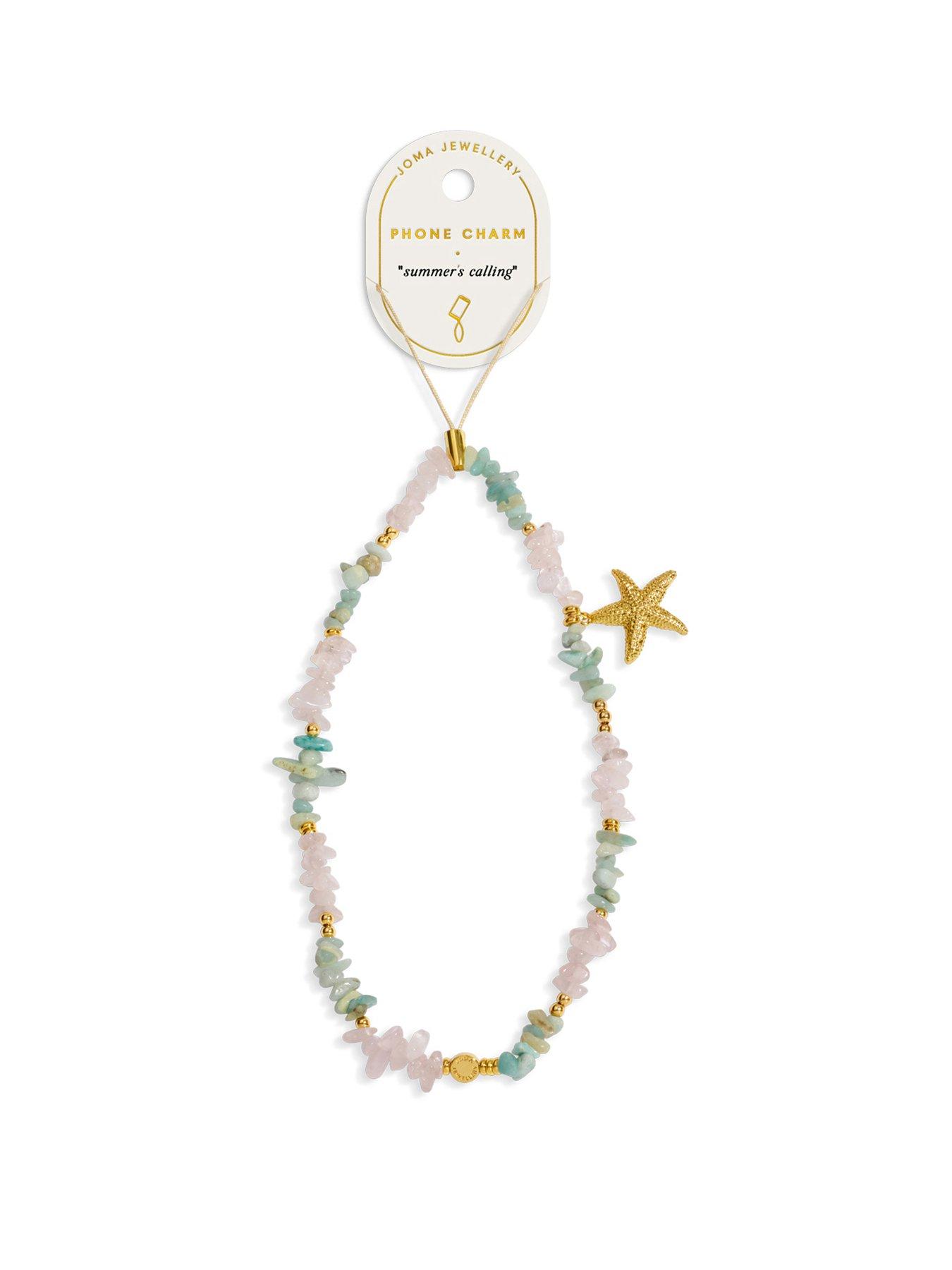 Joma Jewellery PHONE CHARM , STARFISH , Gold Plated , Phone Charm , 30.5cm + 10cm loop