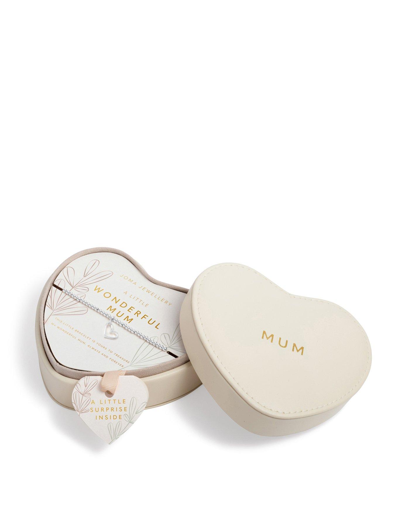 Joma Jewellery HEART JEWELLERY BOX , WONDERFUL MUM , Silver Plated , Bracelet , 17.5cm stretch