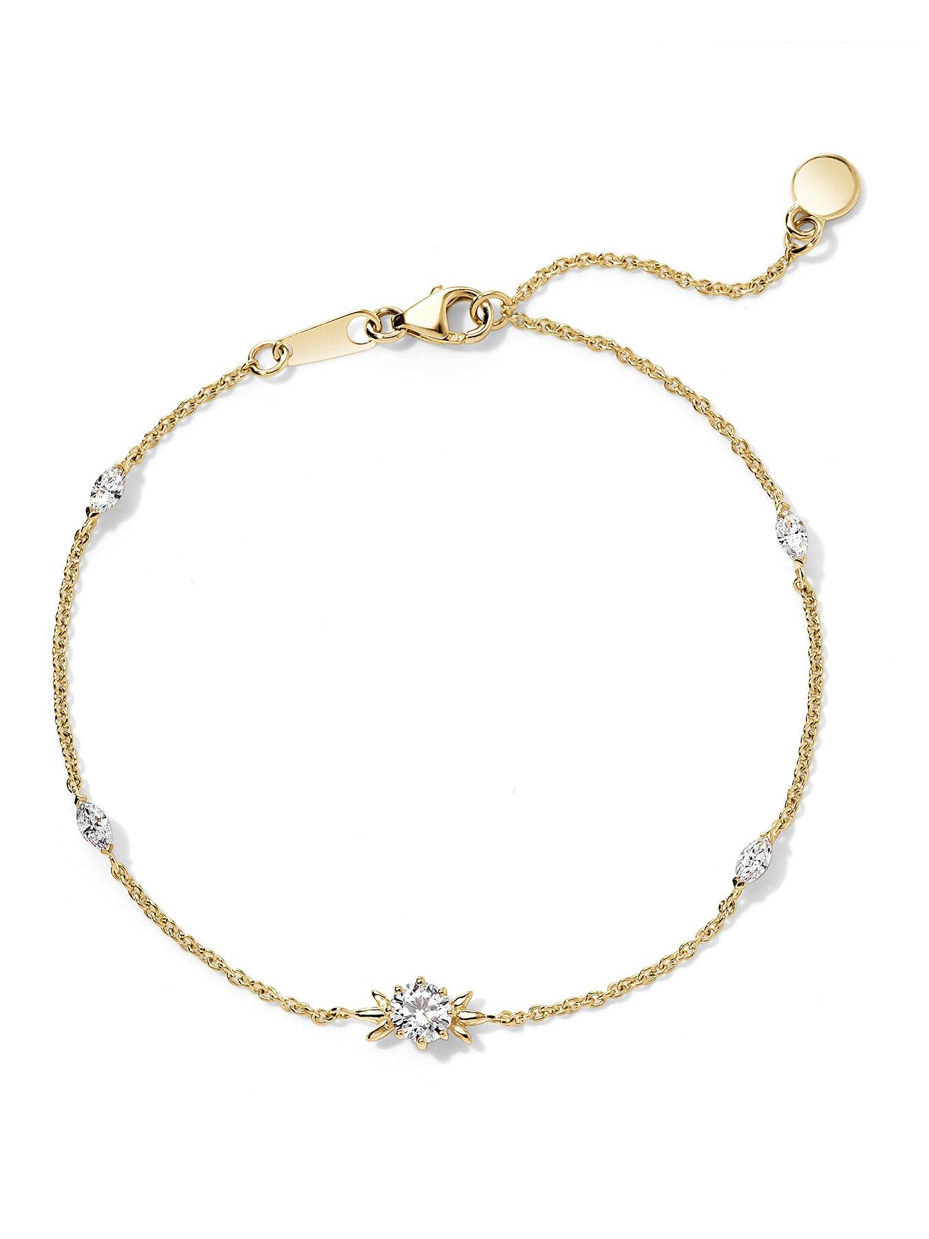 Created Brilliance Willow Bracelet 9ct Yellow Gold 0.52ct tw Lab Grown Diamond Petal Bracelet