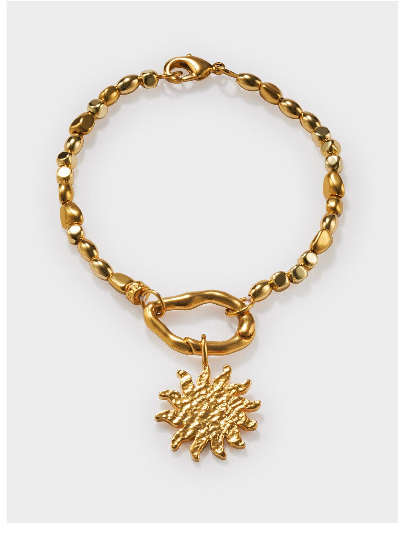 Katie Loxton GOLDEN SOLESI BRACELET , Gold Coated , 19cm