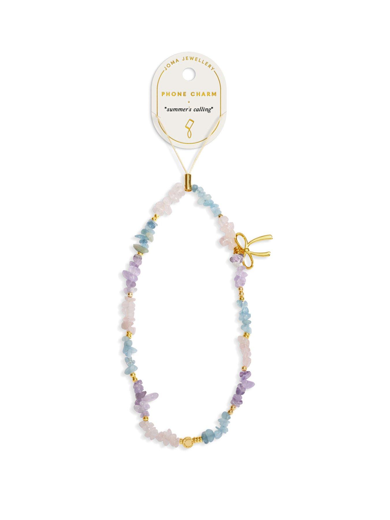 Joma Jewellery PHONE CHARM , BOW , Gold Plated , Phone Charm , 30.5cm + 10cm loop