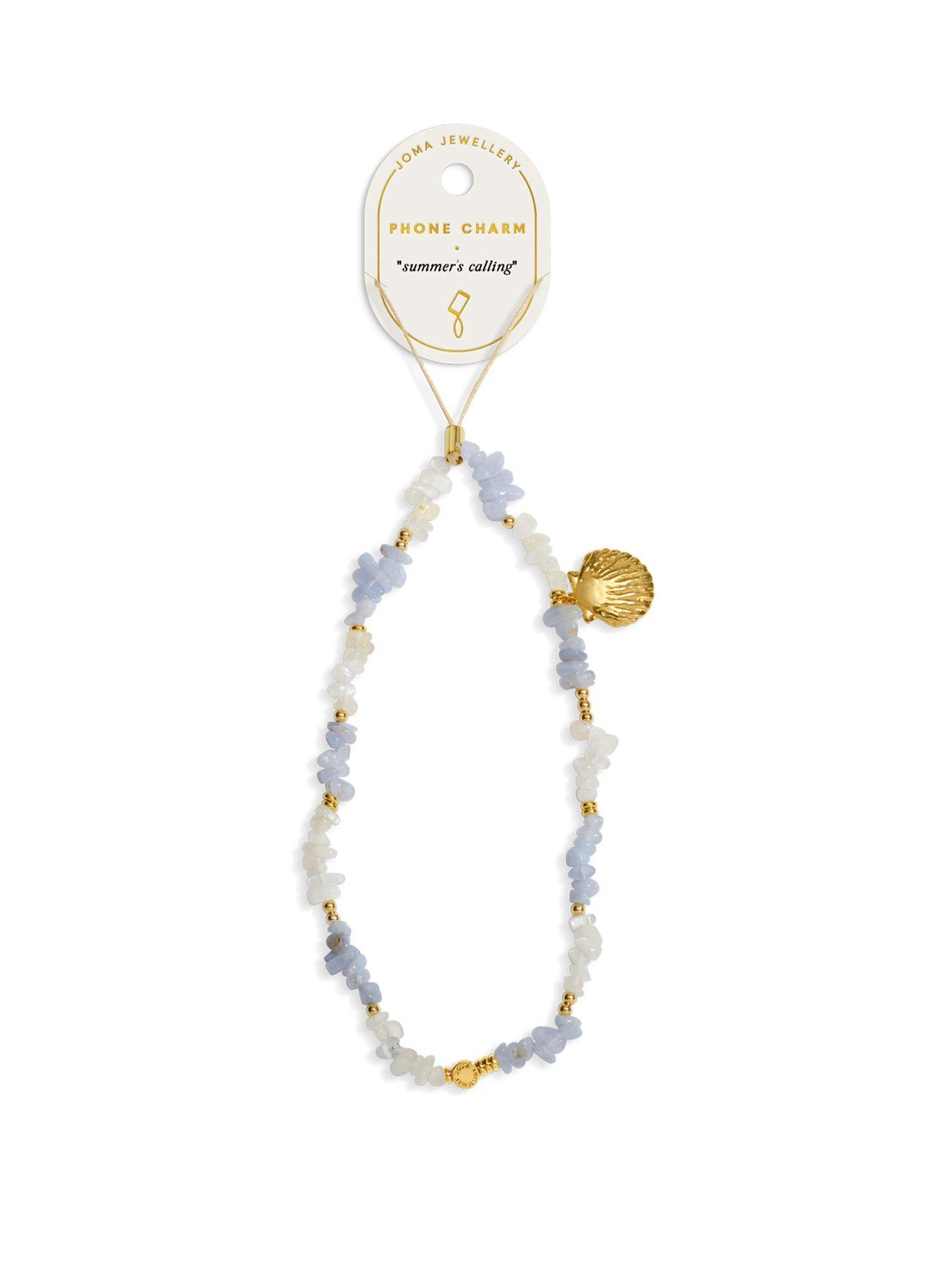 Joma Jewellery PHONE CHARM , SEA SHELL , Gold Plated , Phone Charm , 30.5cm + 10cm loop
